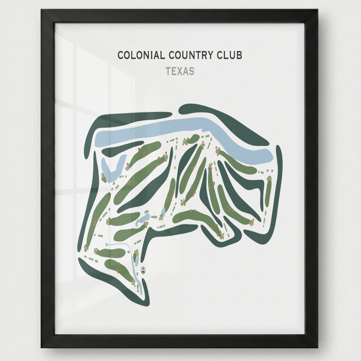 Colonial Country Club, Texas - Printed Golf Courses
