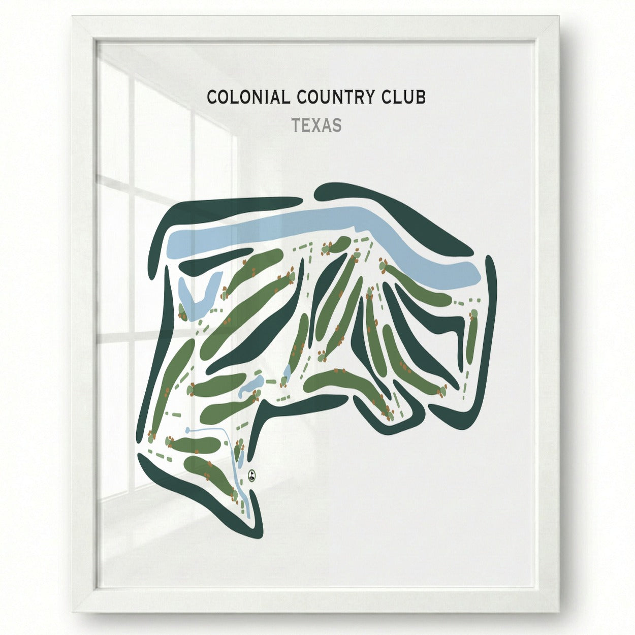 Colonial Country Club, Texas - Printed Golf Courses