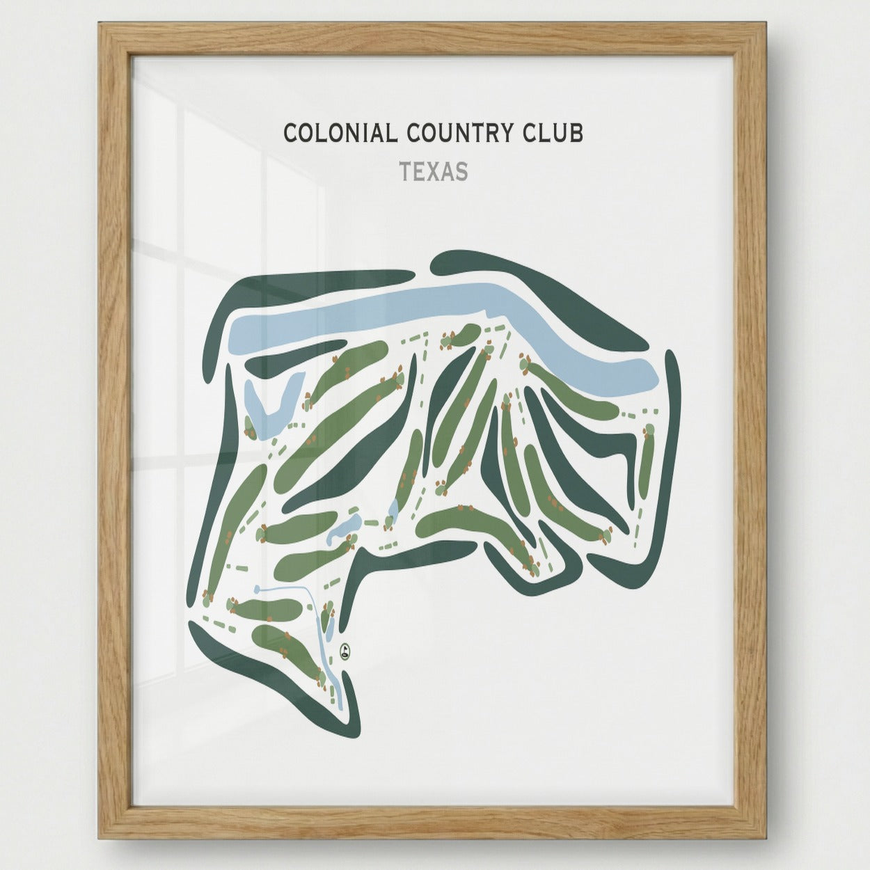 Colonial Country Club, Texas - Printed Golf Courses