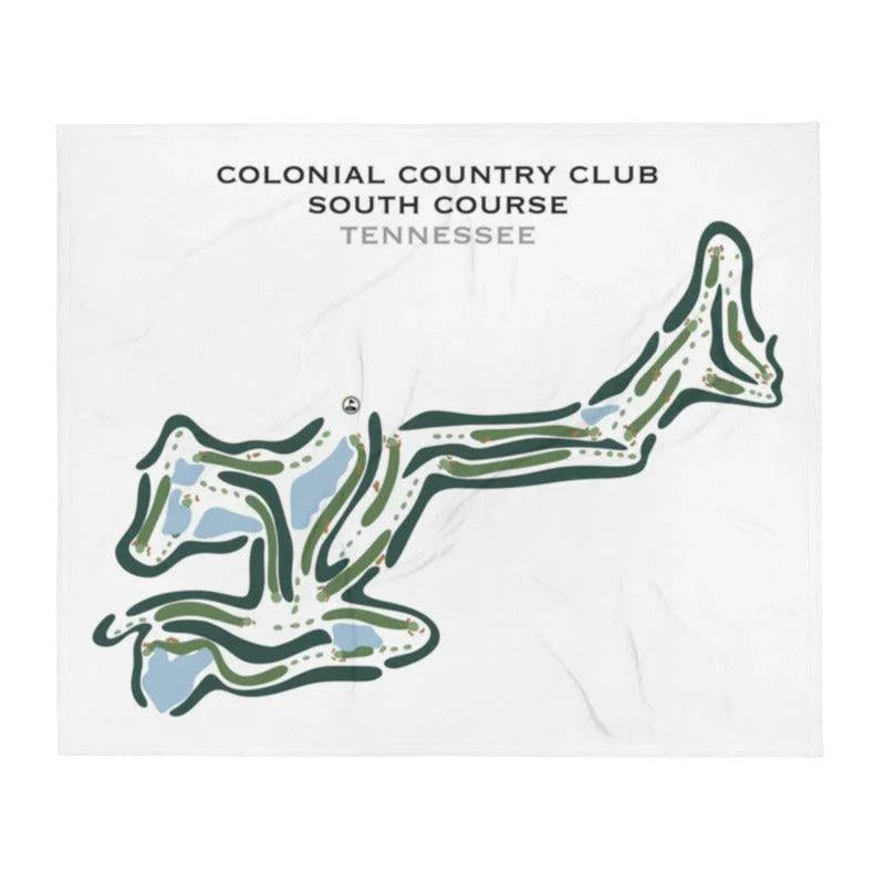 Colonial Country Club, South Course, Tennessee - Printed Golf Courses