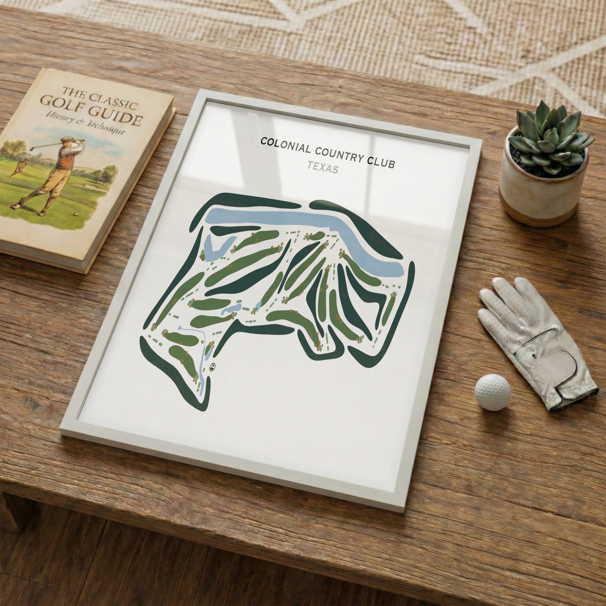 Colonial Country Club, Texas - Printed Golf Courses