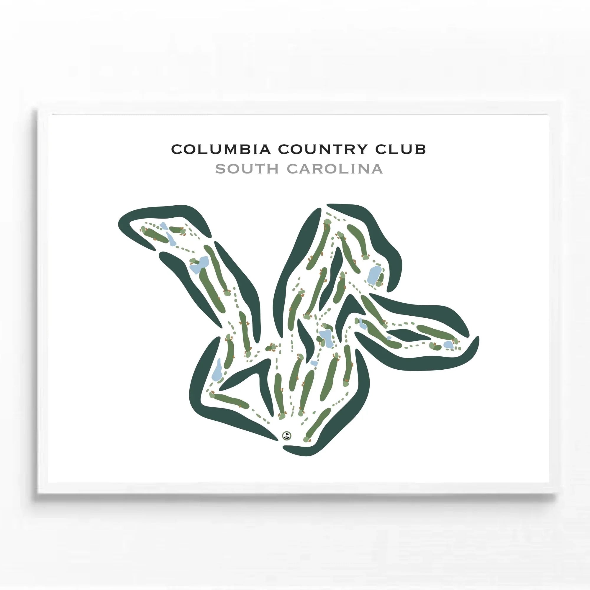 Columbia Country Club, South Carolina - Printed Golf Course