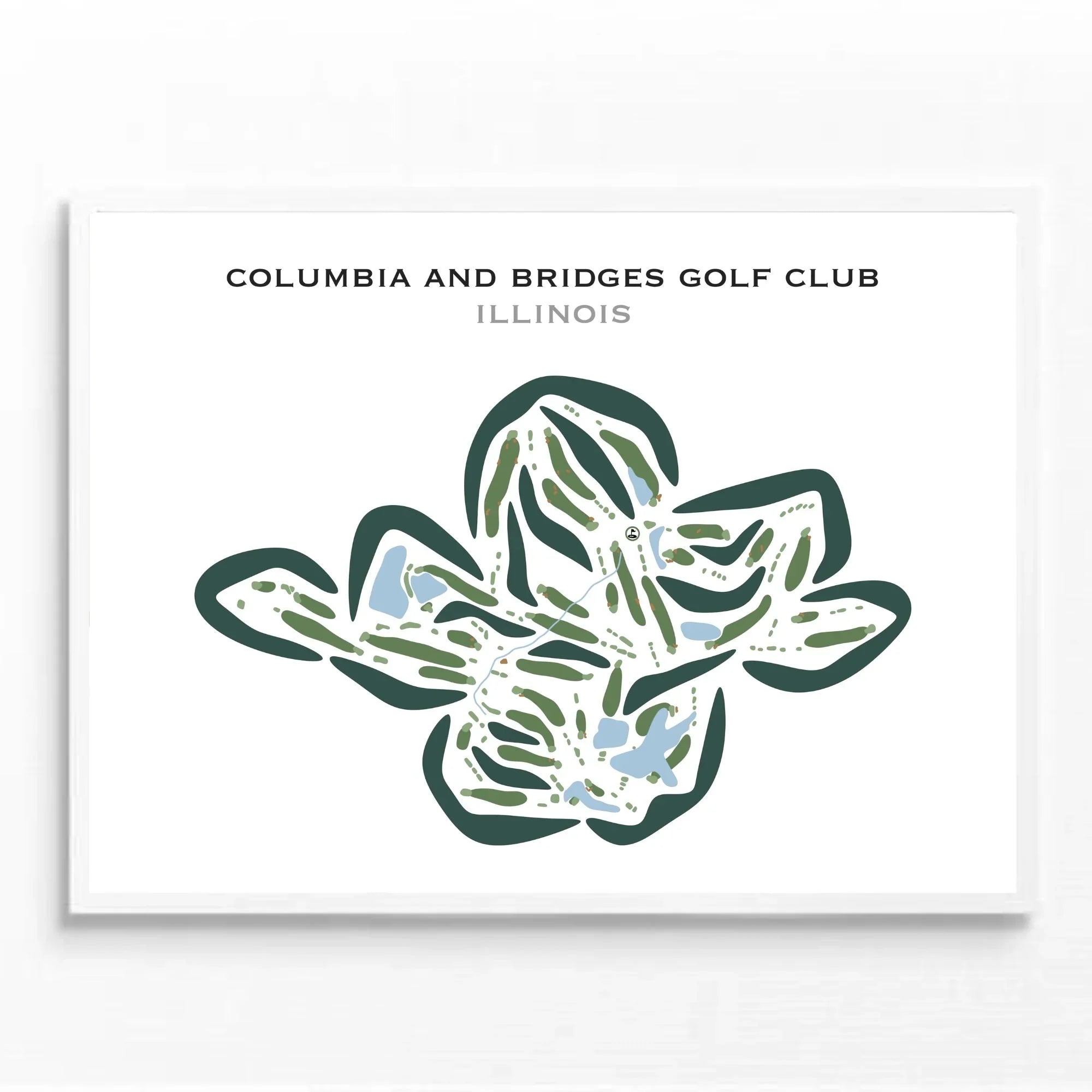 Columbia Golf Club and Bridges Golf Club, Illinois - Printed Golf Courses