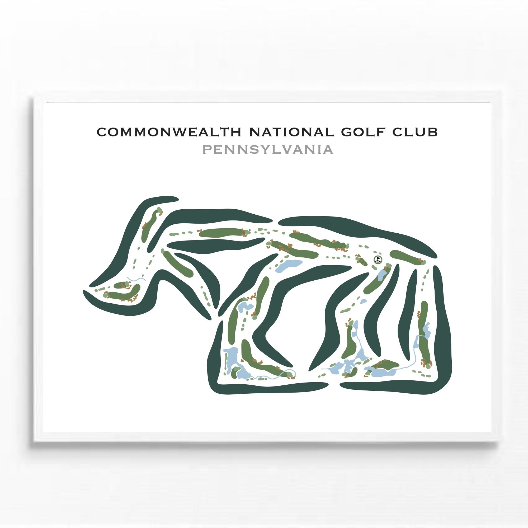 Commonwealth National Golf Club, Pennsylvania - Printed Golf Courses