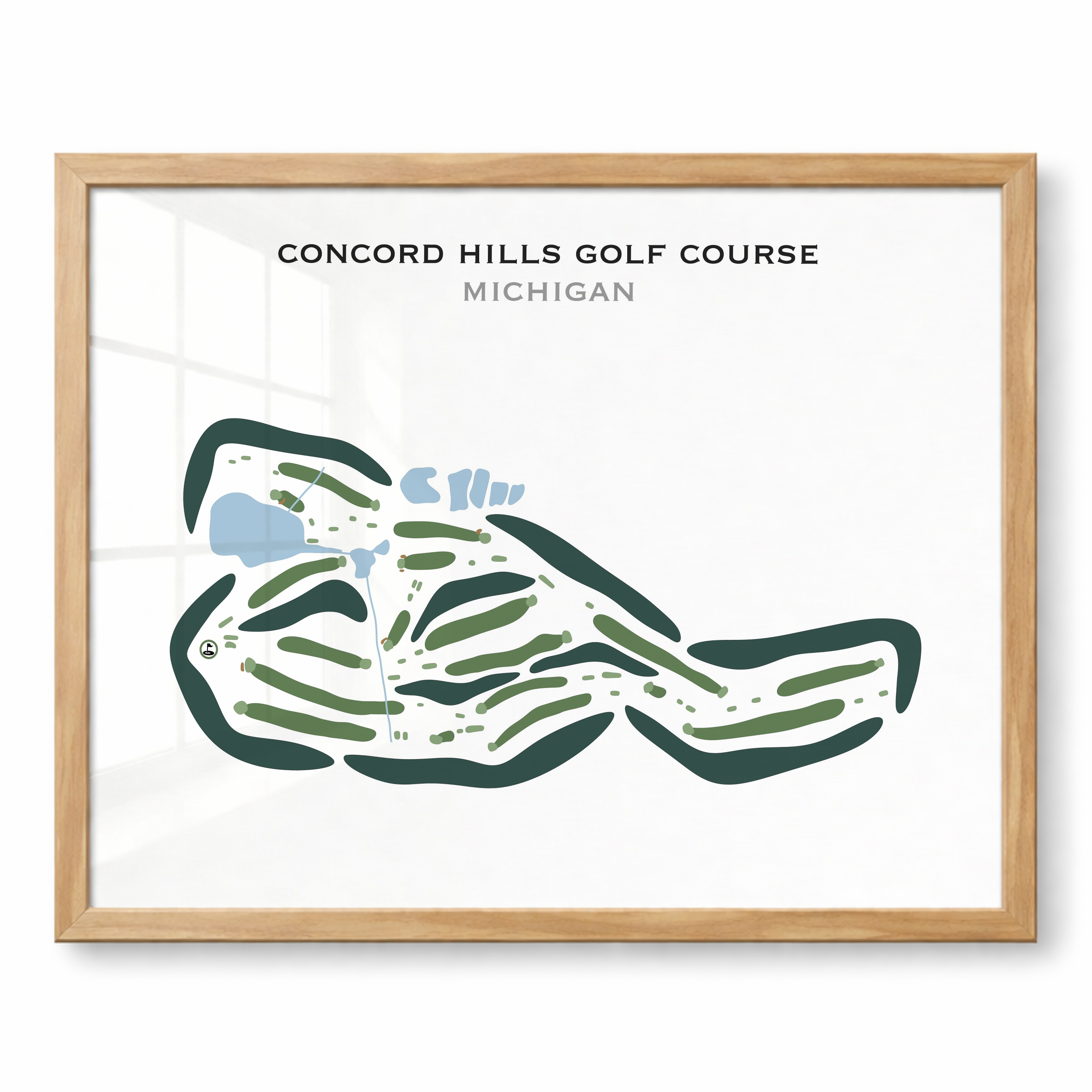 Concord Hills Golf Course, Michigan - Printed Golf Courses