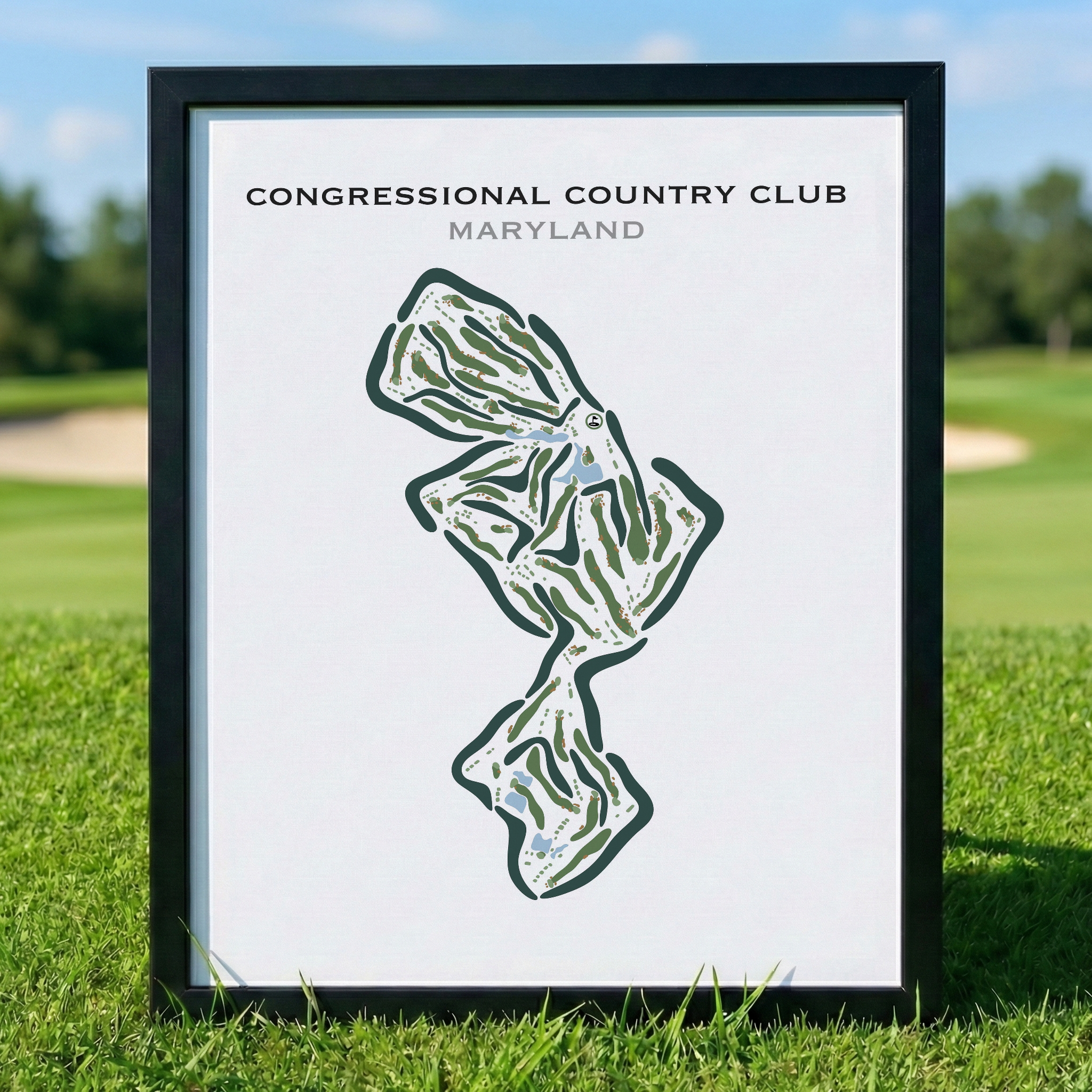 Congressional Country Club, Maryland - Printed Golf Courses