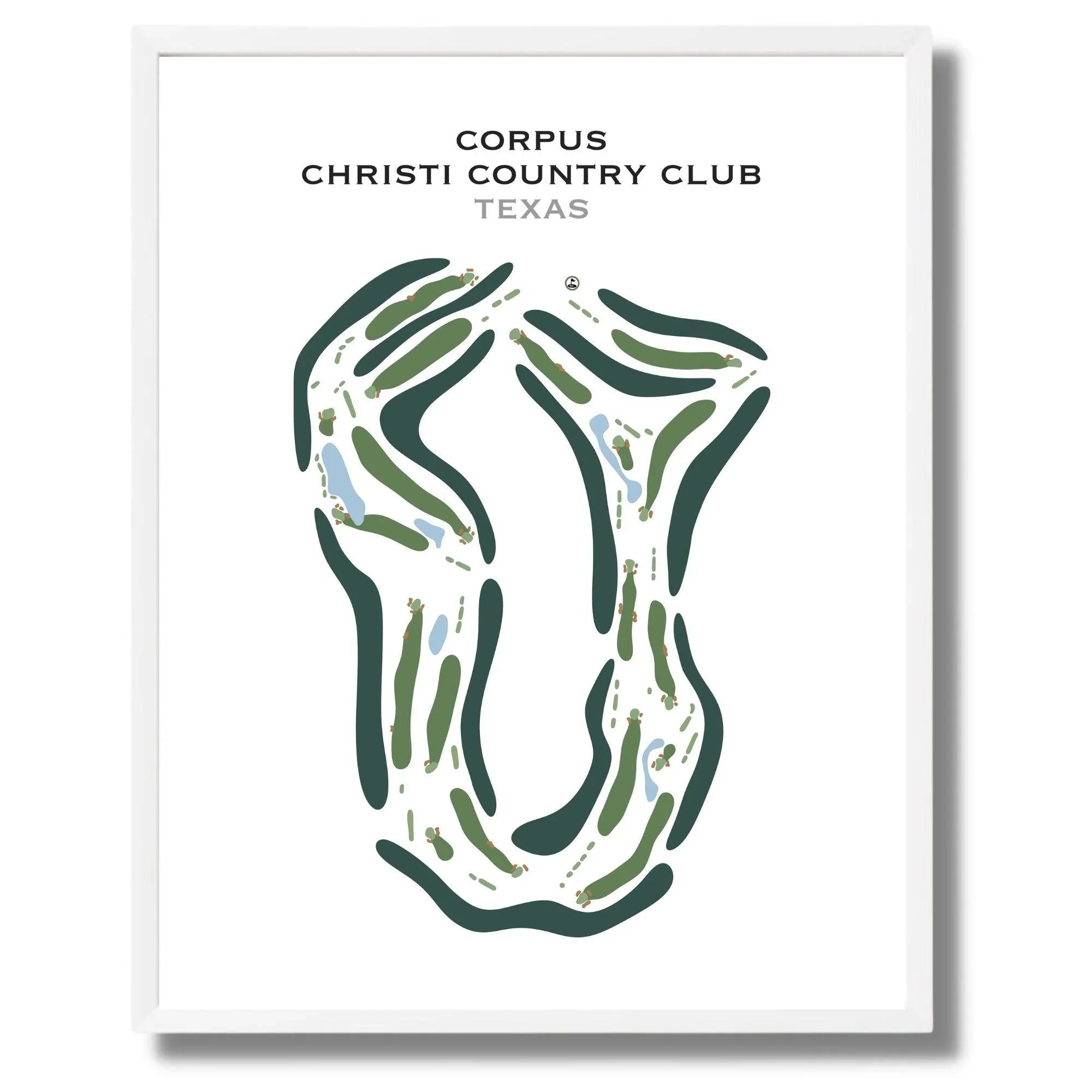 Corpus Christi Country Club, Texas - Printed Golf Course
