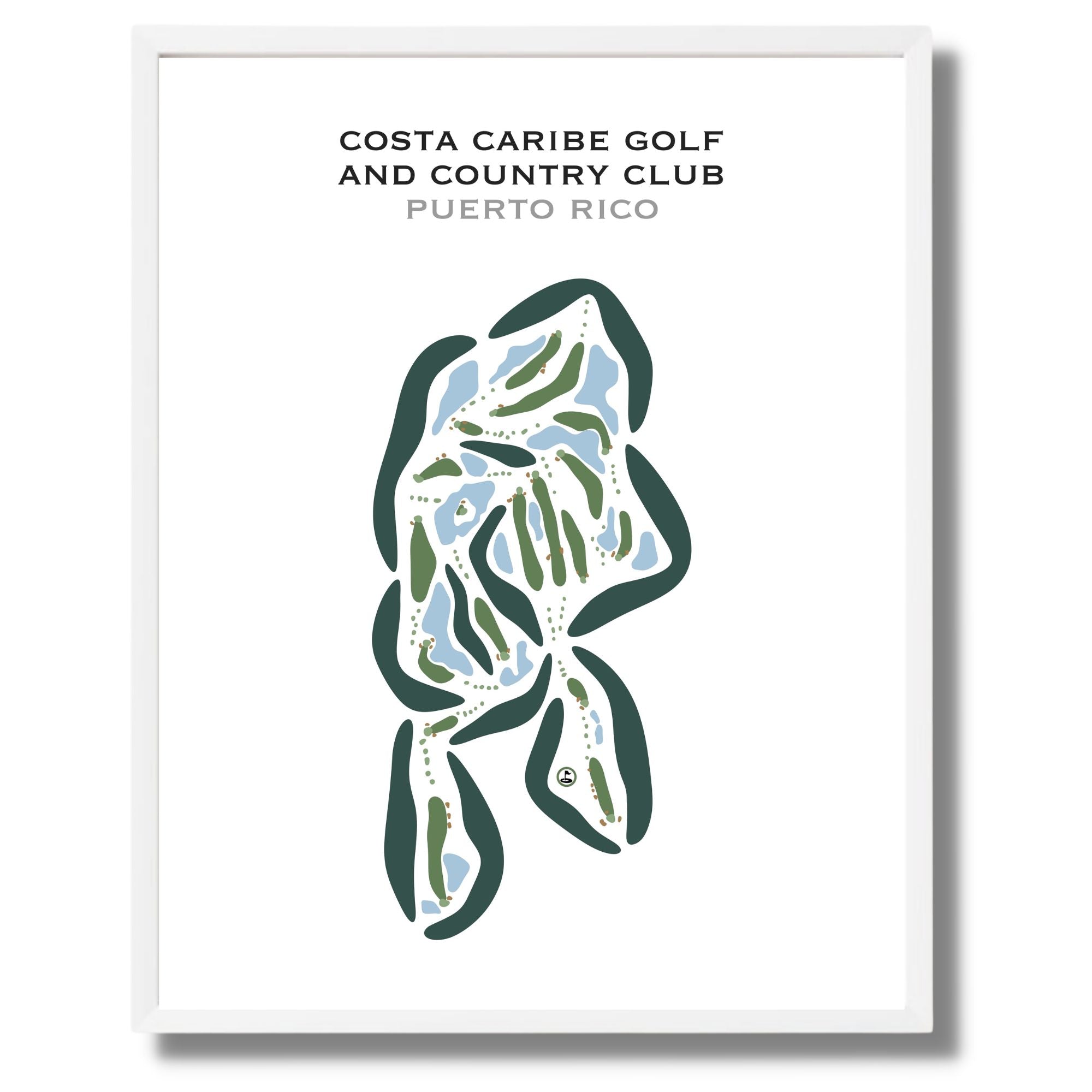 Costa Caribe Golf & Country Club, Puerto Rico - Printed Golf Courses