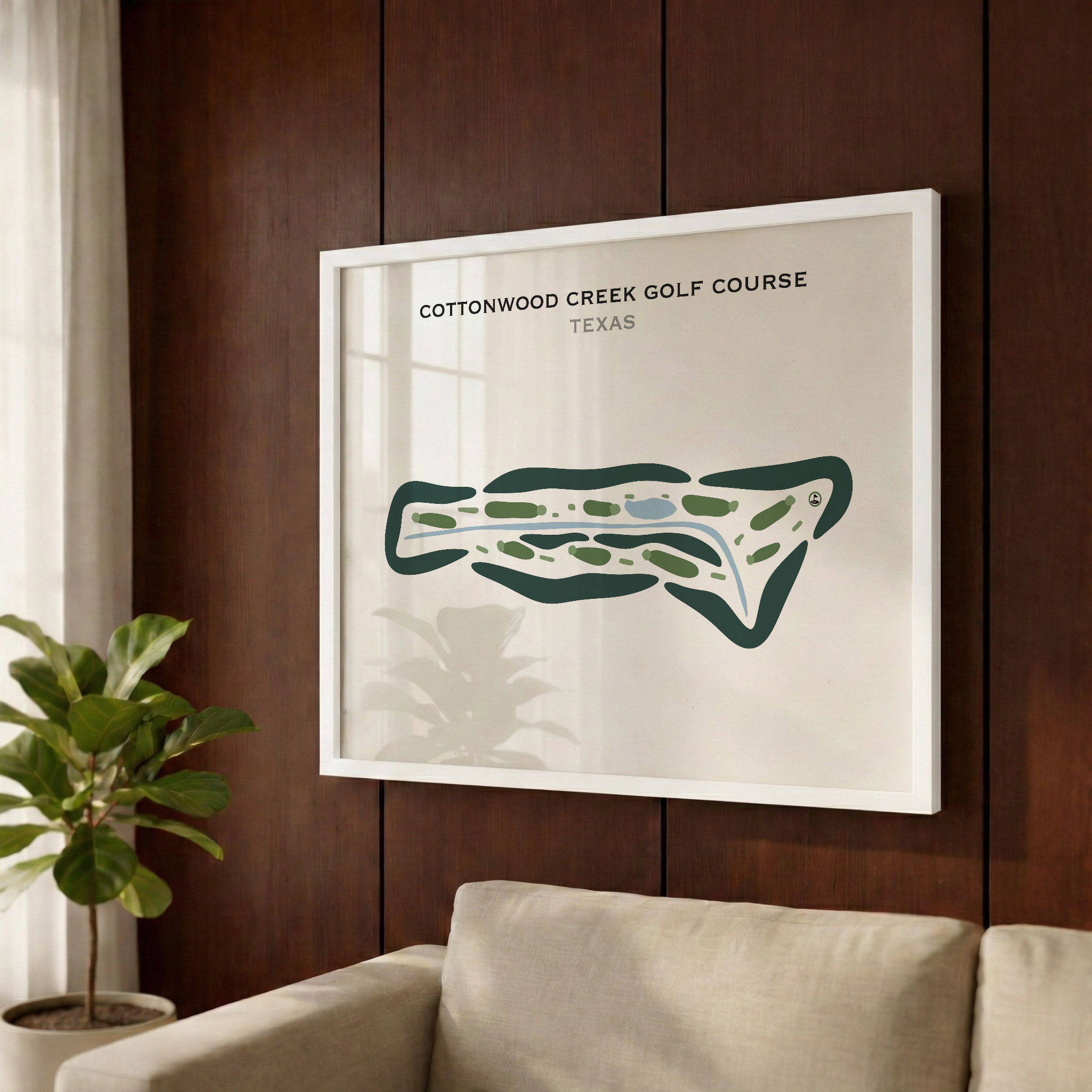 Cottonwood Creek Golf Course, Texas - Printed Golf Courses