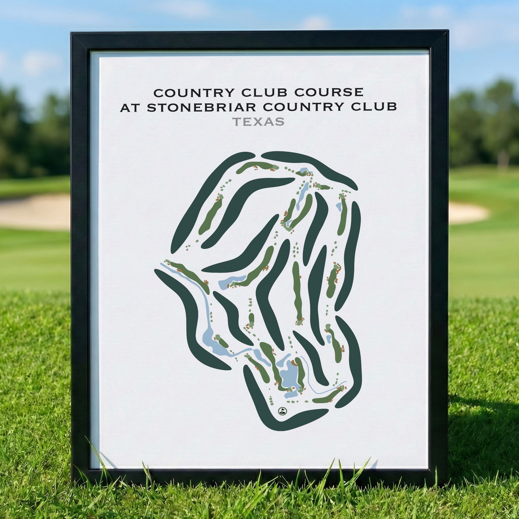 Country Club Course at Stonebriar Country Club, Texas - Printed Golf Courses