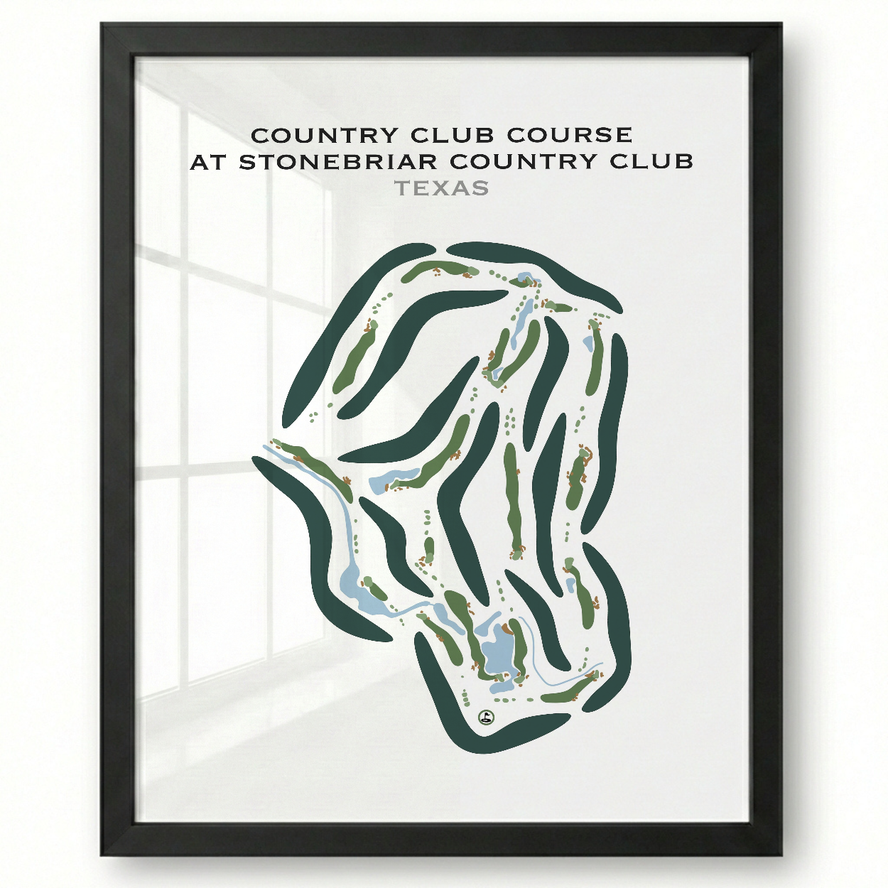 Country Club Course at Stonebriar Country Club, Texas - Printed Golf Courses