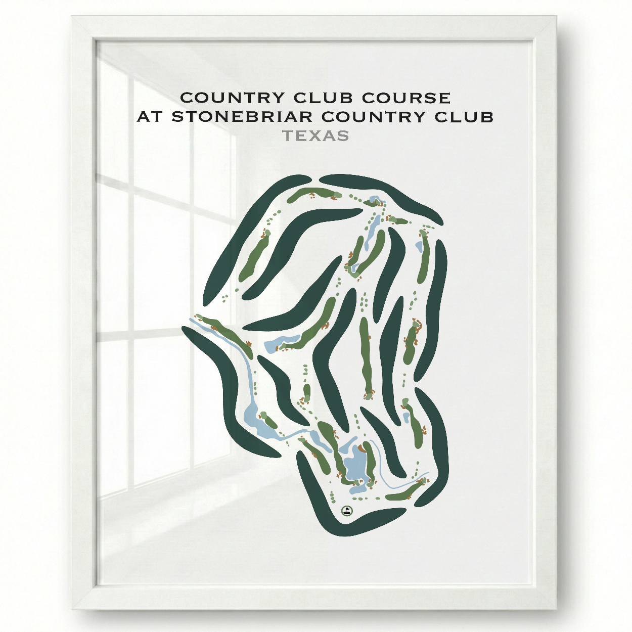 Country Club Course at Stonebriar Country Club, Texas - Printed Golf Courses