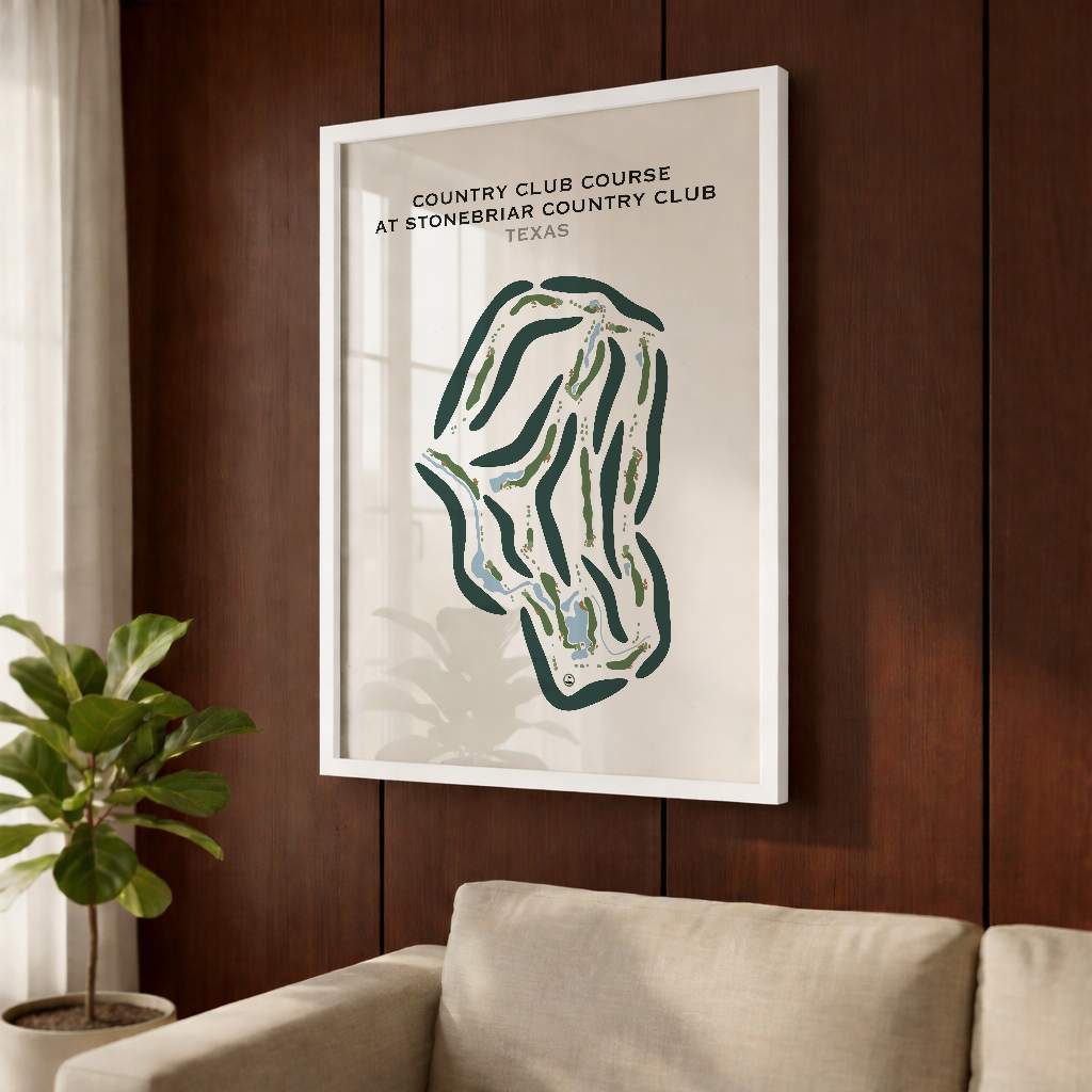 Country Club Course at Stonebriar Country Club, Texas - Printed Golf Courses