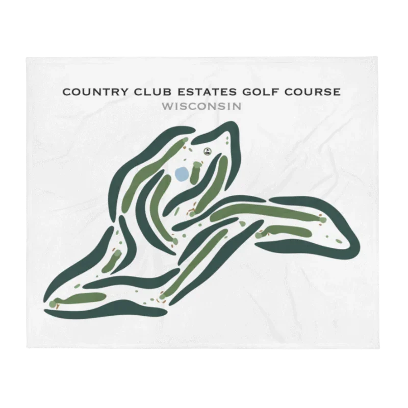 Country Club Estates Golf Course, Wisconsin - Printed Golf Courses