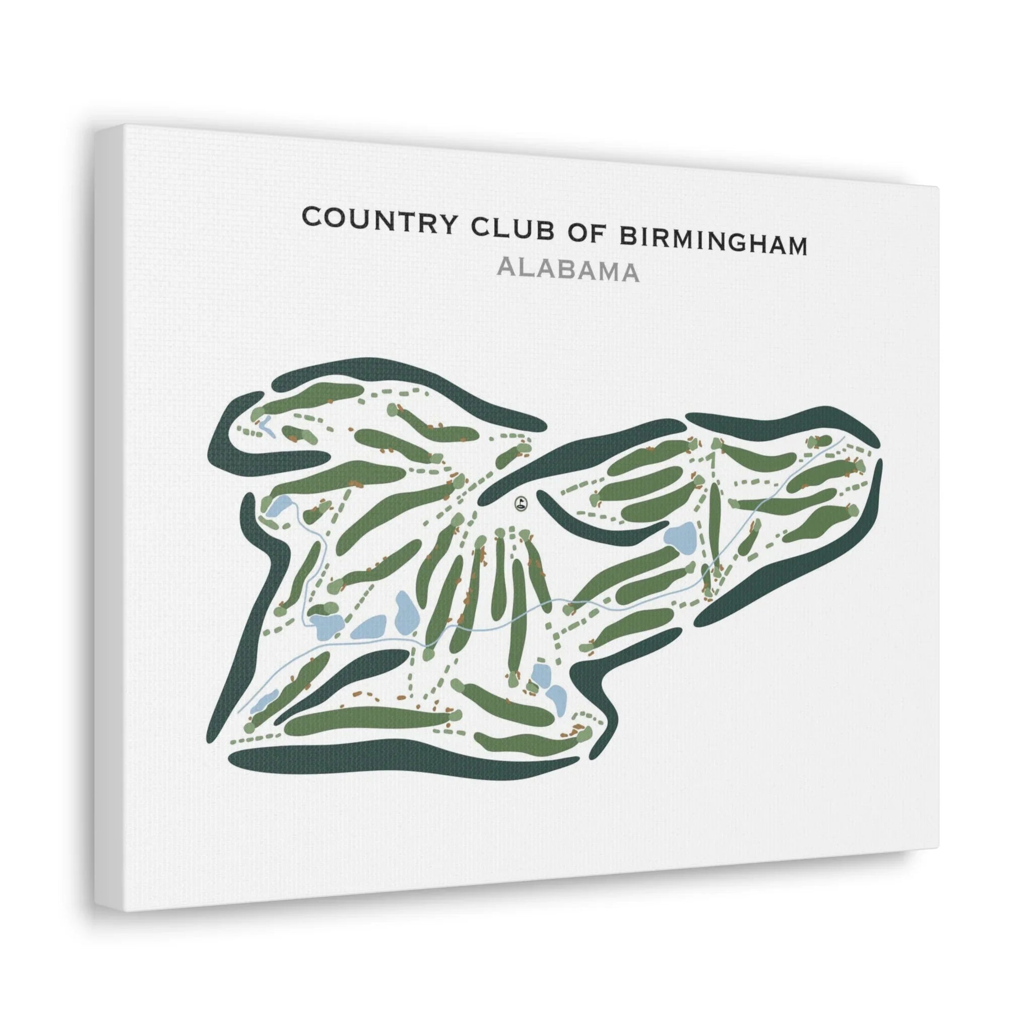 Country Club of Birmingham, Alabama - Printed Golf Course