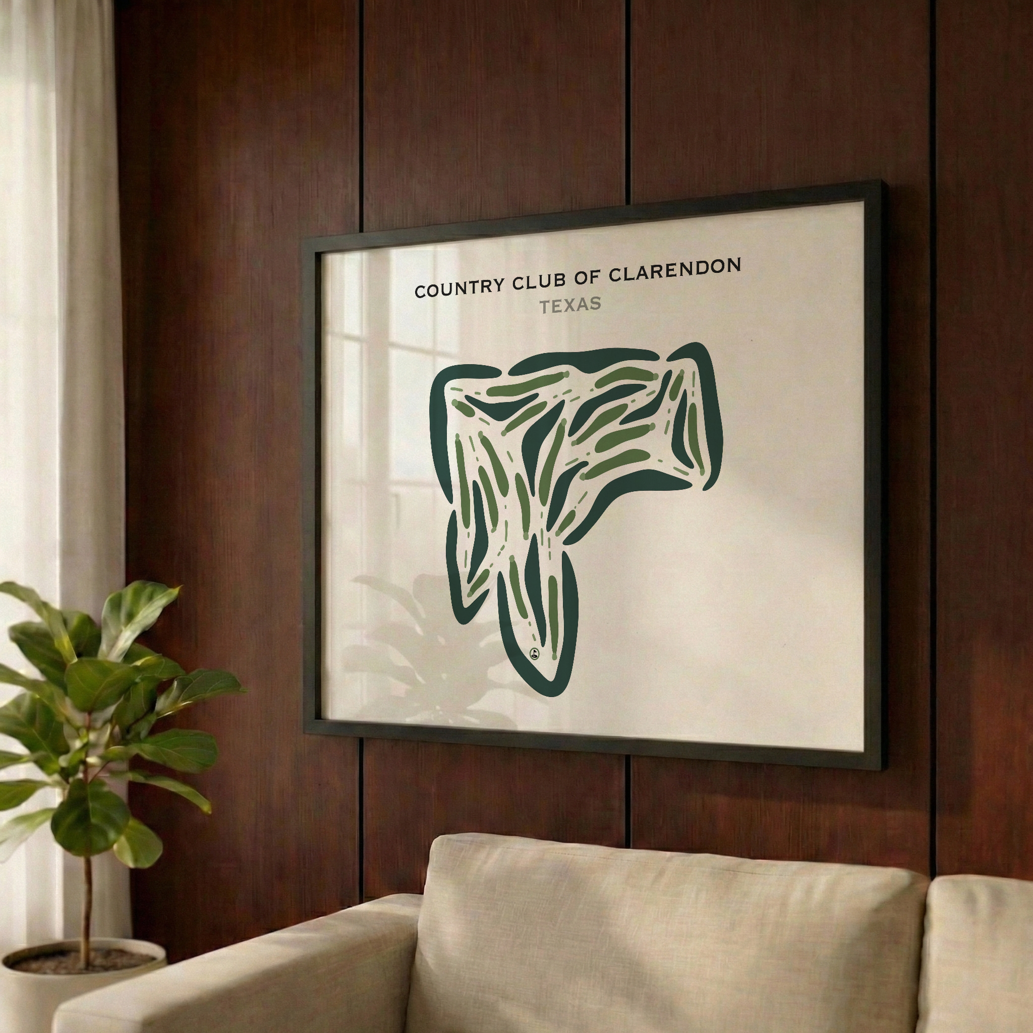 Country Club of Clarendon, Texas - Printed Golf Courses