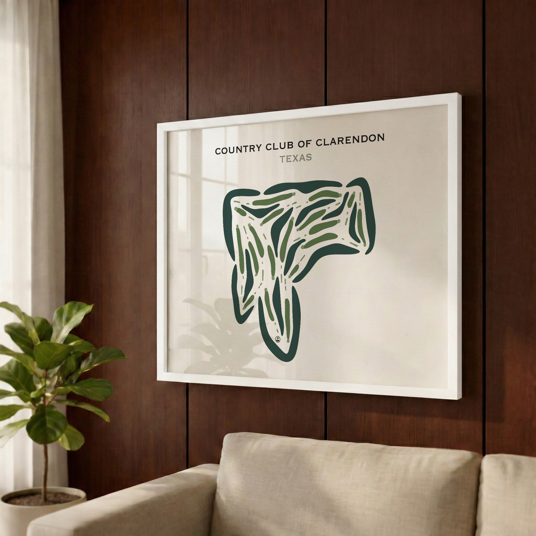 Country Club of Clarendon, Texas - Printed Golf Courses