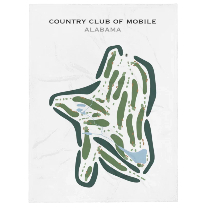 Country Club of Mobile, Alabama - Printed Golf Courses