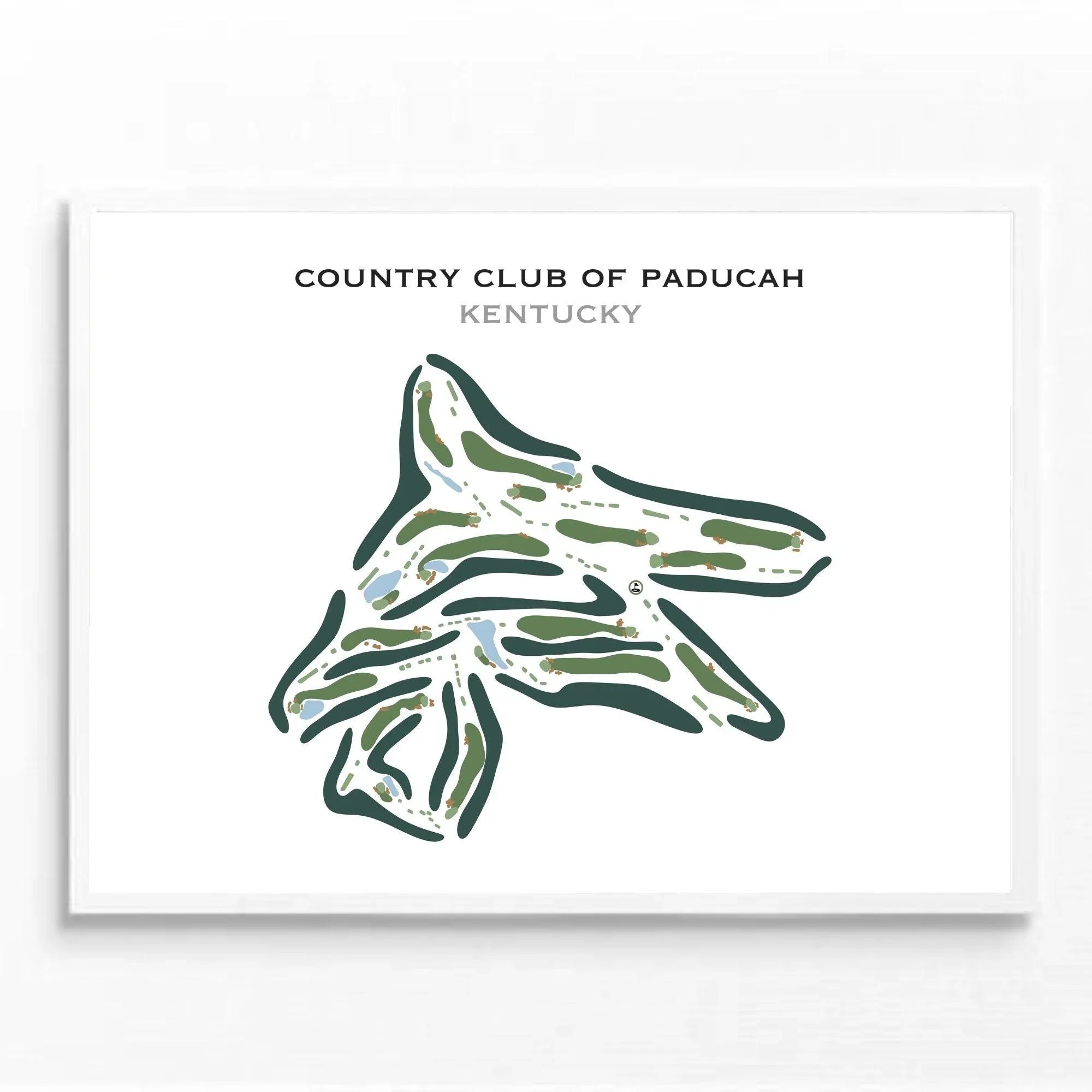 Country Club of Paducah, Kentucky - Printed Golf Course