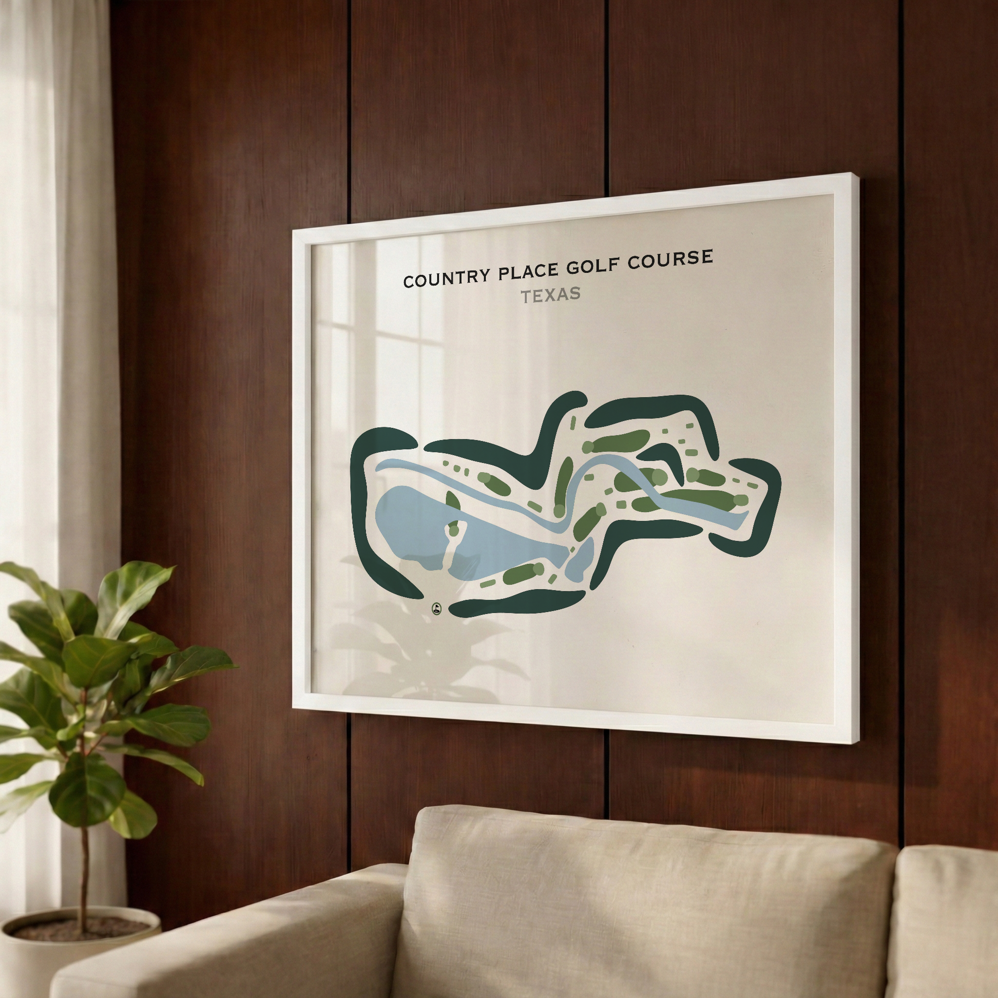Country Place Golf Course, Texas - Printed Golf Courses