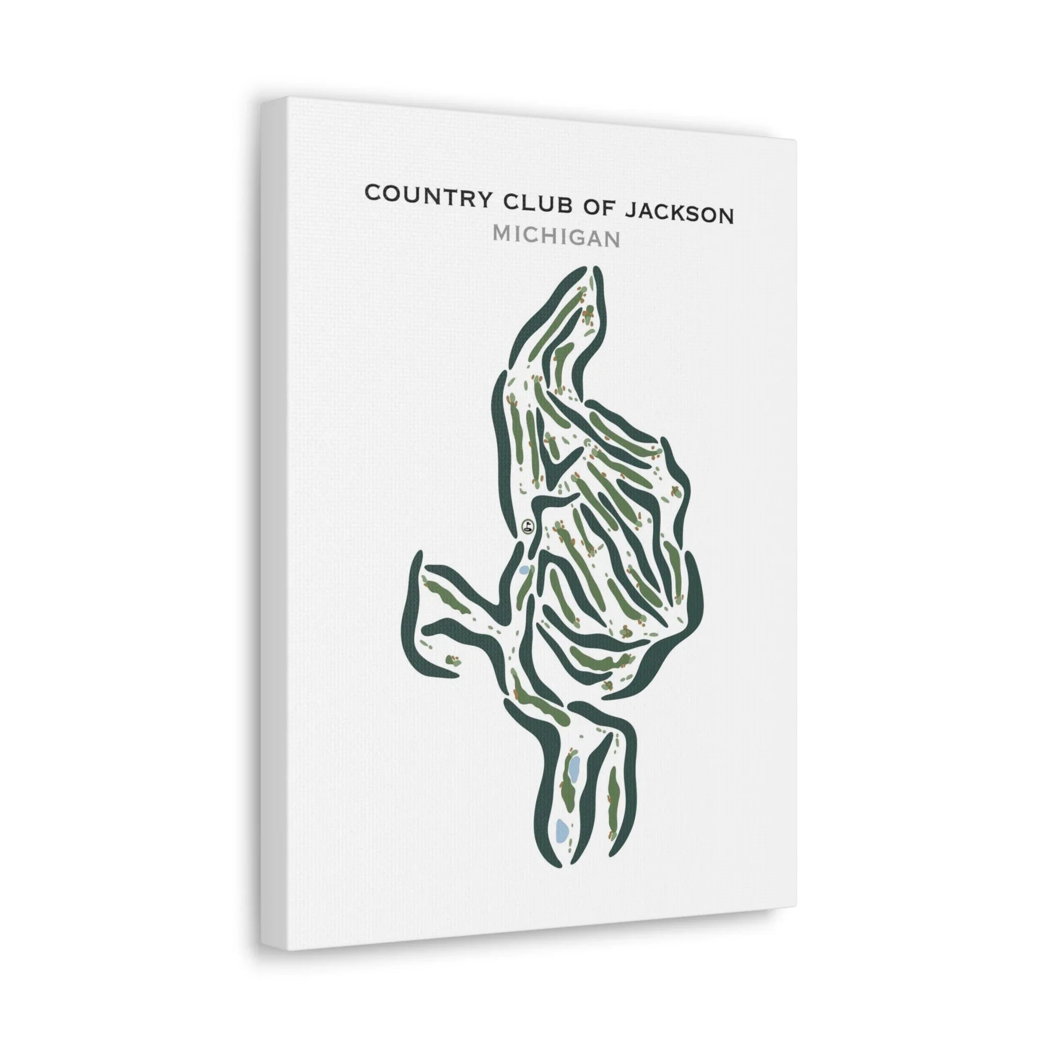 Country Club of Jackson, Michigan - Printed Golf Courses