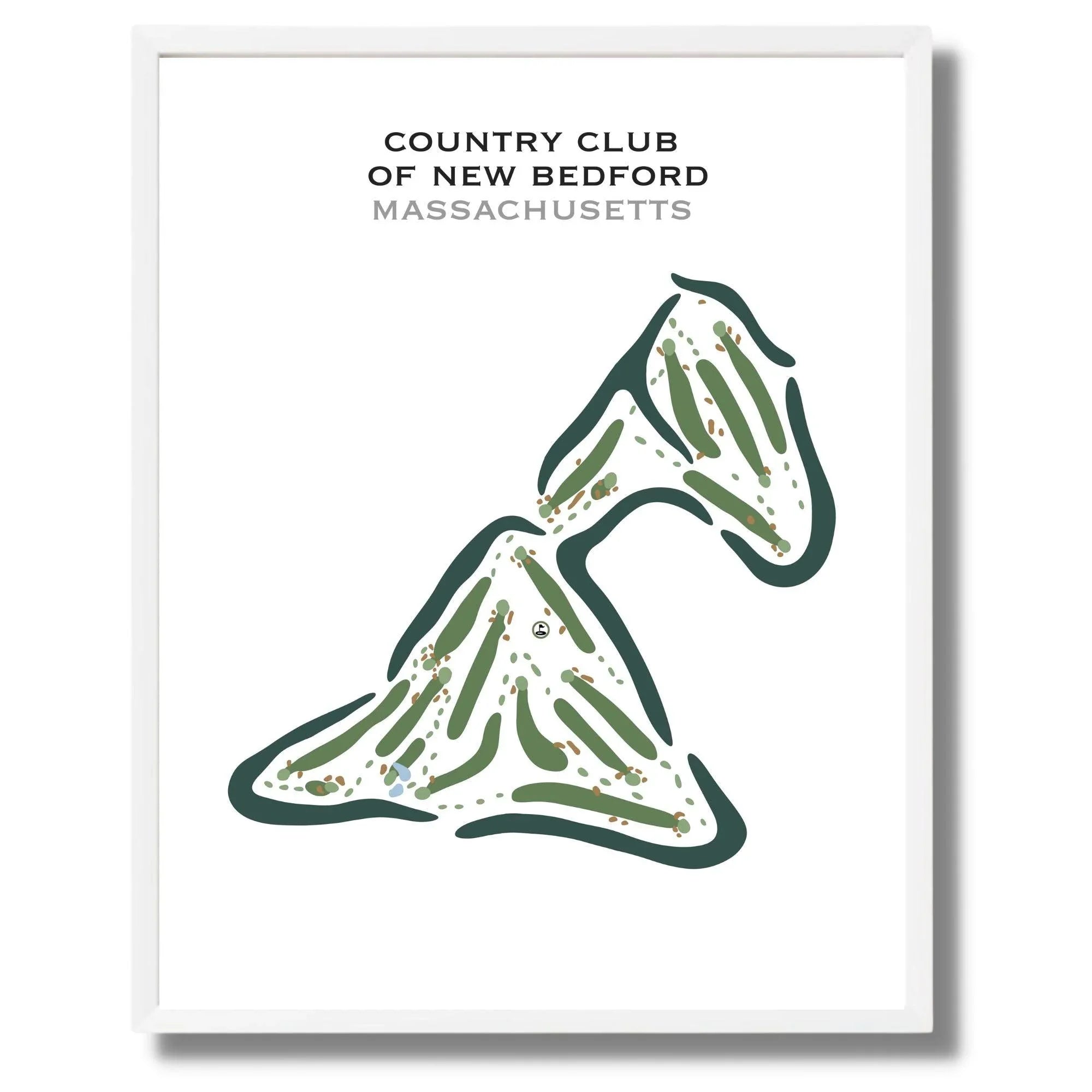 Country Club of New Bedford, Massachusetts - Printed Golf Courses