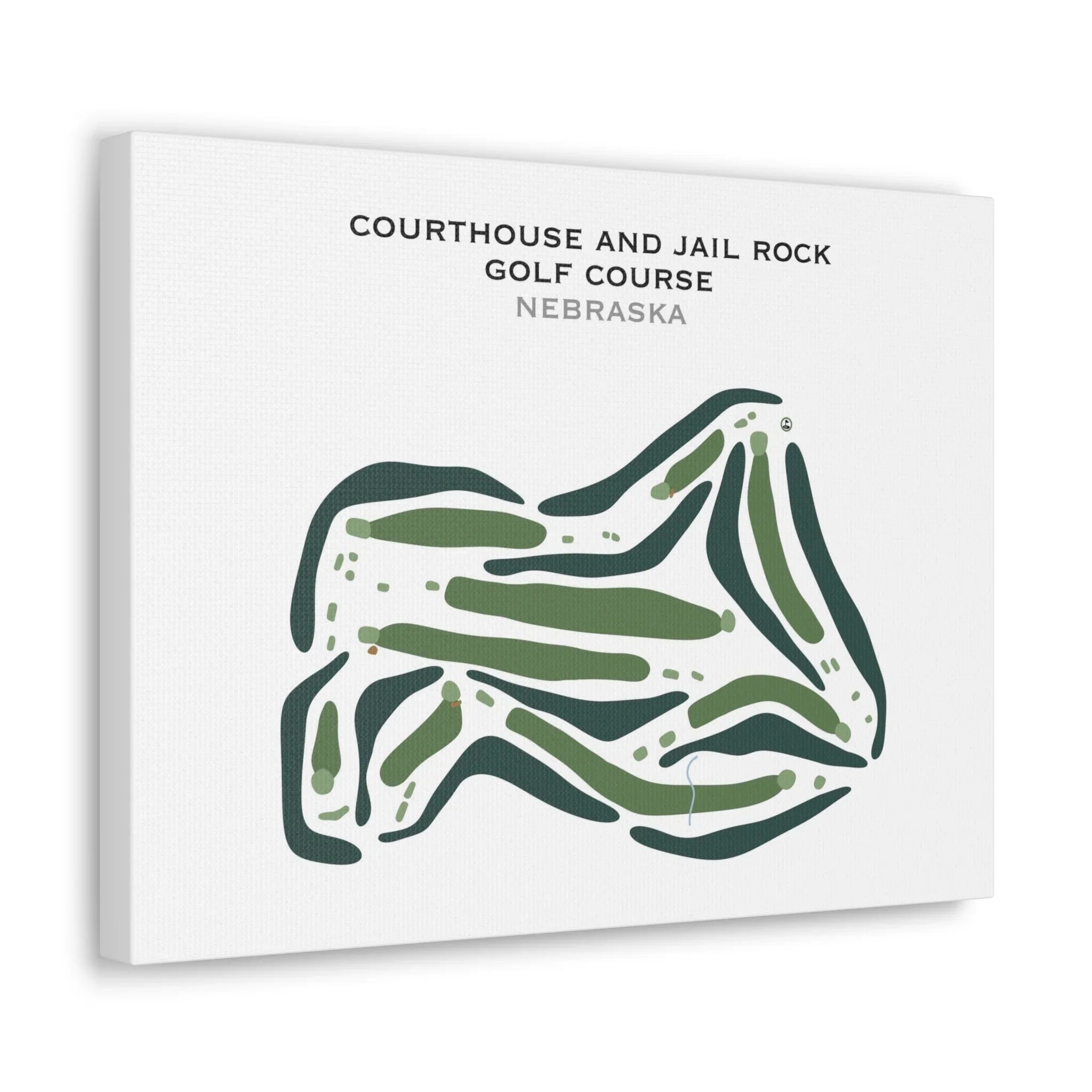 Courthouse and Jail Rock Golf Course, Nebraska - Printed Golf Courses