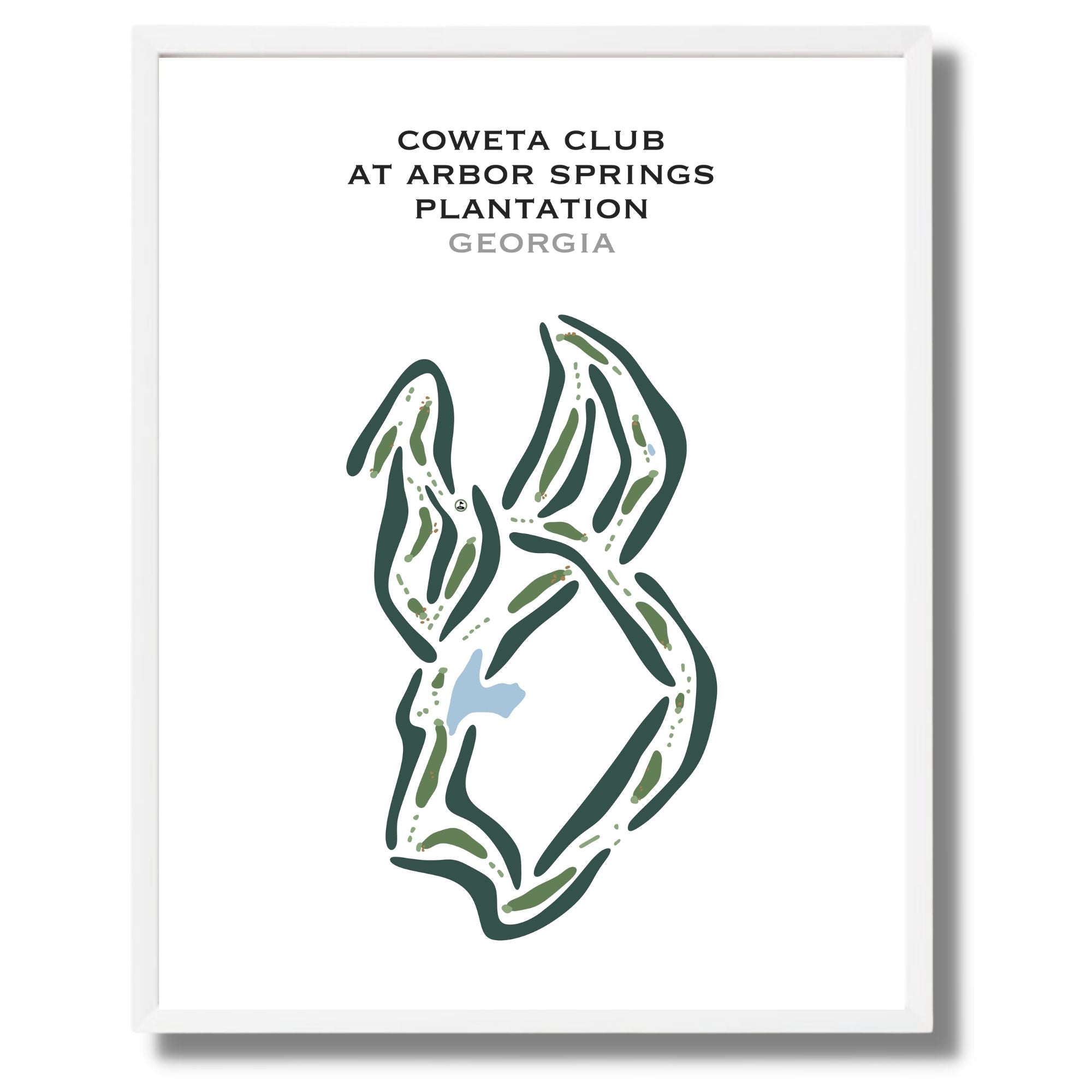 Coweta Club at Arbor Springs Plantation, Georgia - Printed Golf Courses