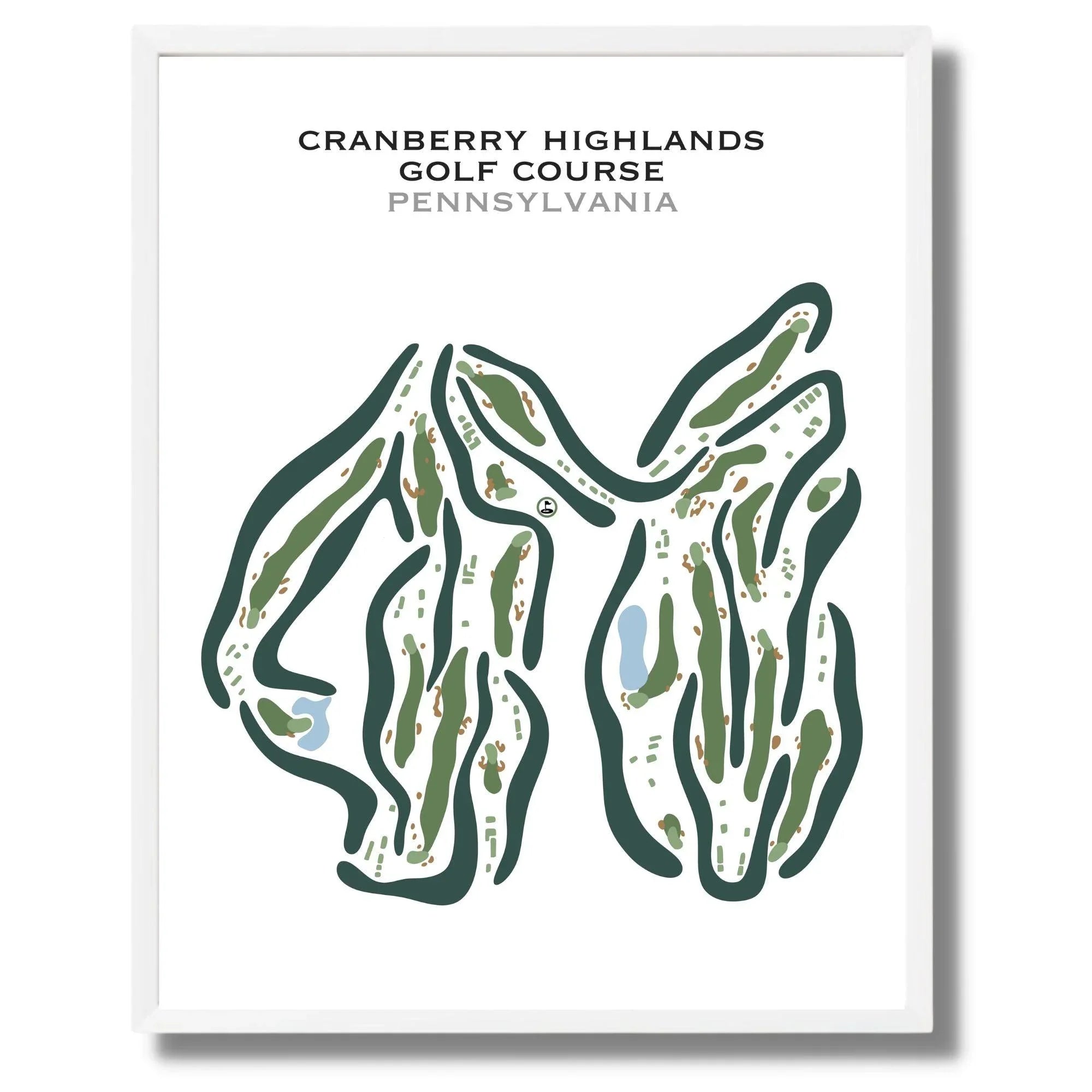 Cranberry Highlands Golf Course, Pennsylvania - Printed Golf Courses