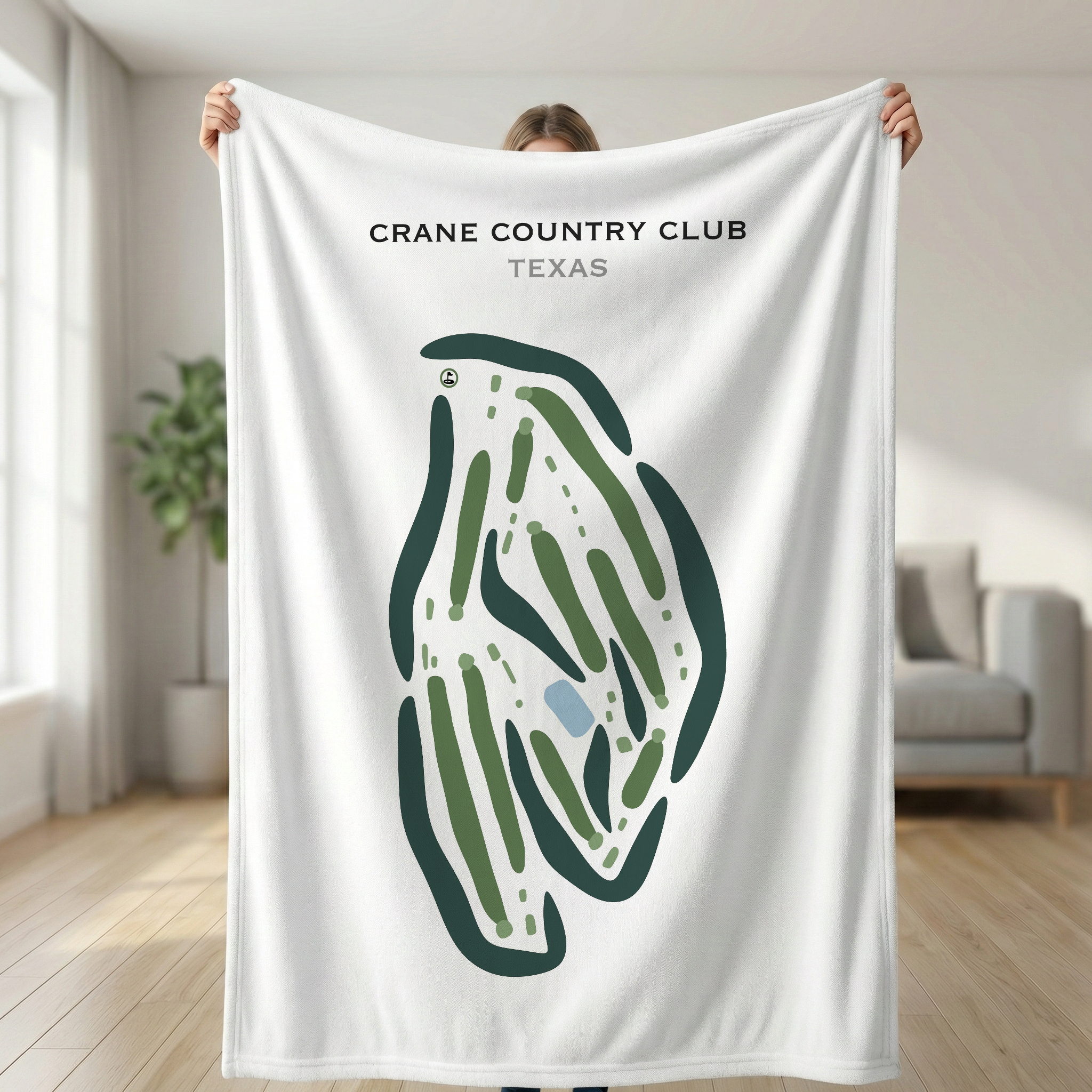 Crane Country Club, Texas - Printed Golf Courses
