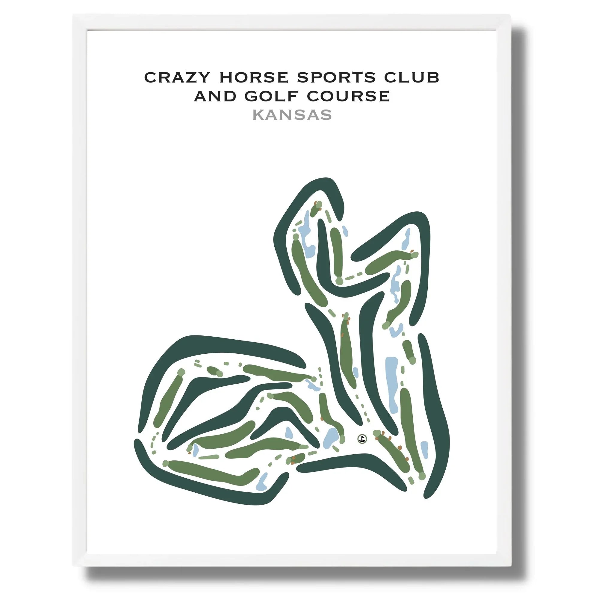 Crazy Horse Sports Club & Golf Course, Kansas - Printed Golf Courses