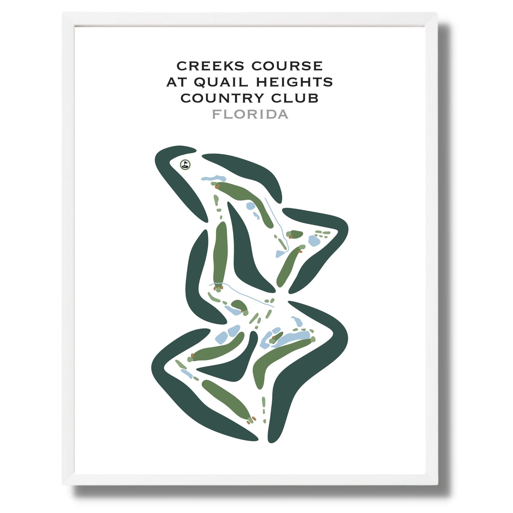 Creeks Golf Course at Quail Heights Country Club, Florida - Printed Golf Courses
