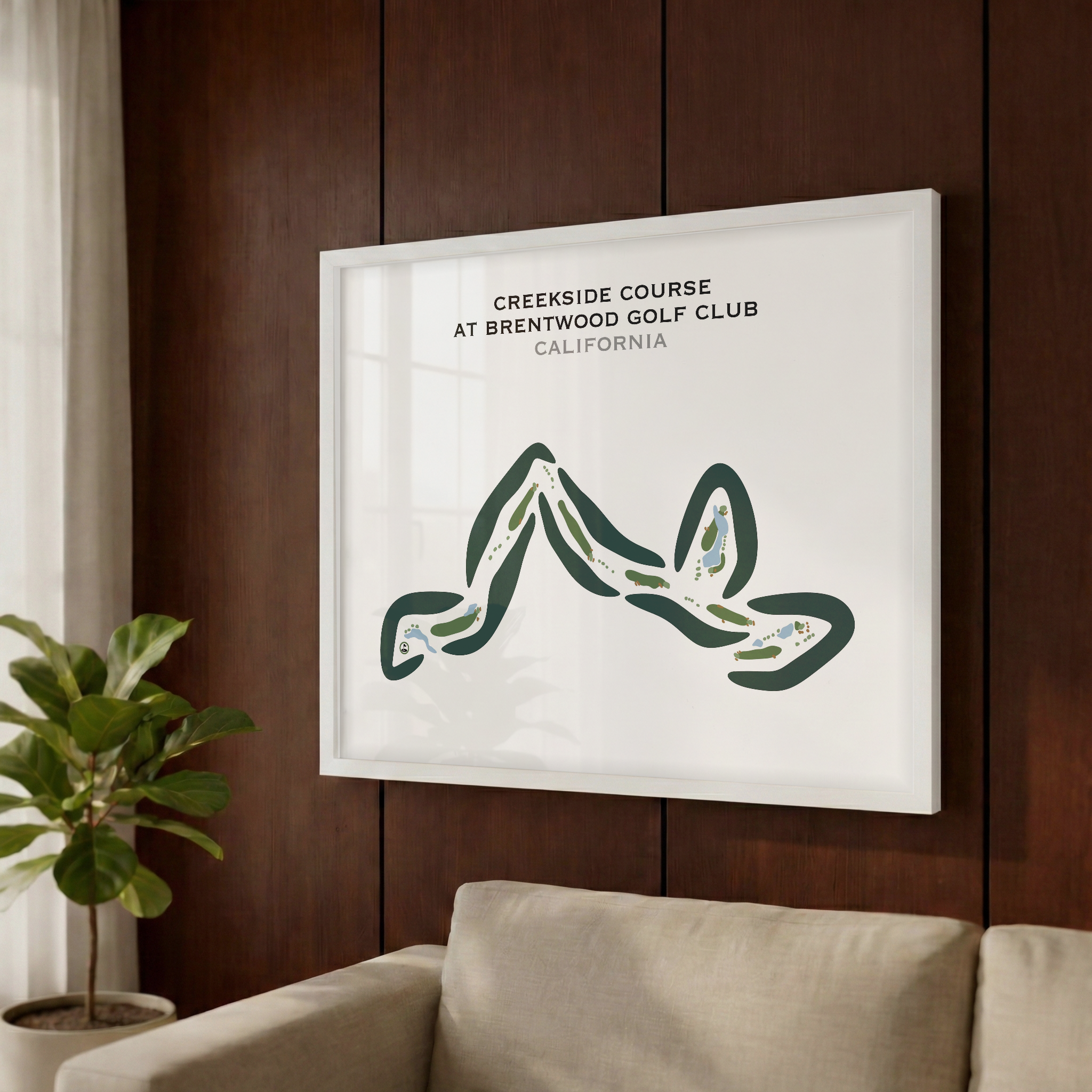 Creekside Course at Brentwood Golf Club, California - Printed Golf Courses