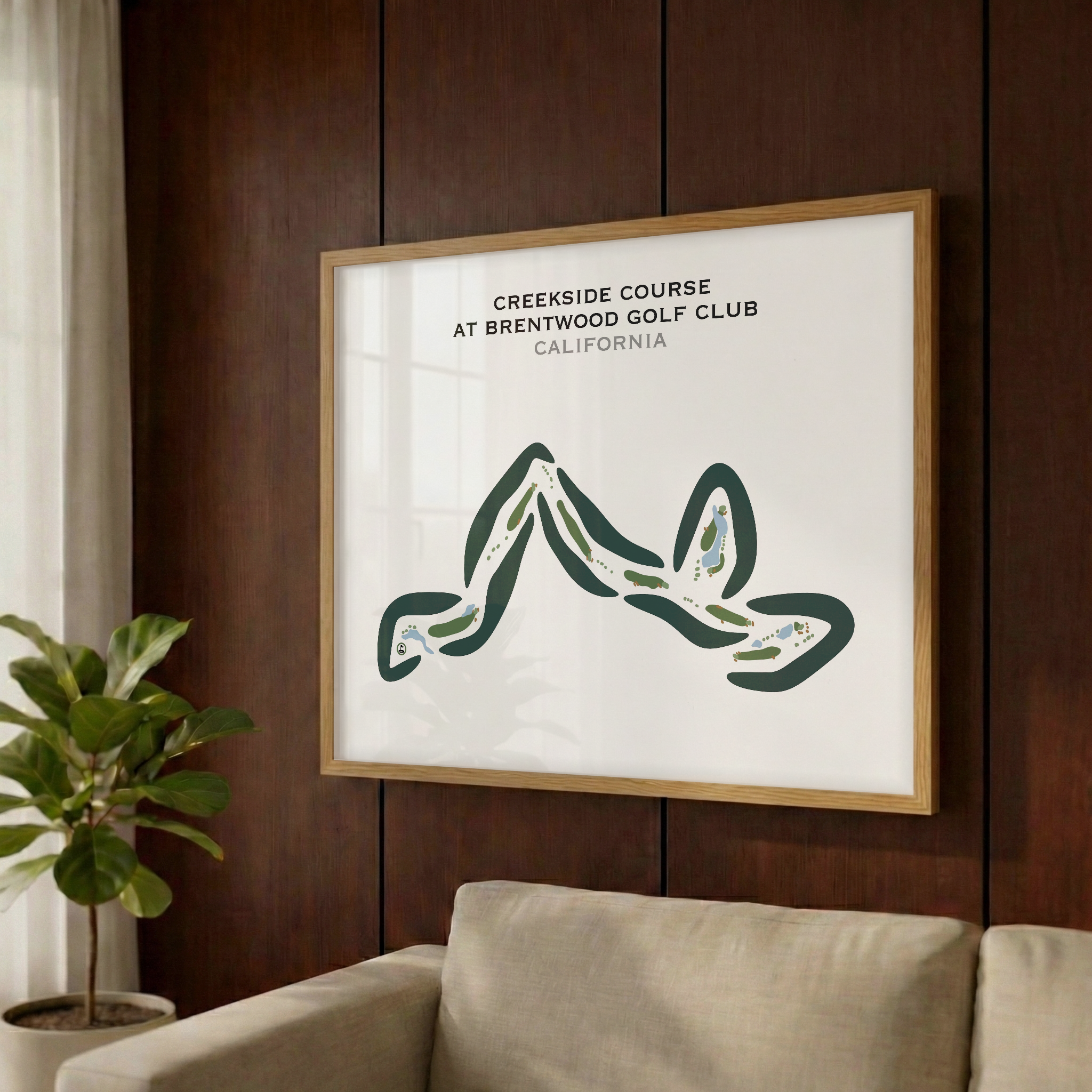 Creekside Course at Brentwood Golf Club, California - Printed Golf Courses