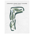 Crooked Creek Golf Course, Oklahoma - Printed Golf Courses