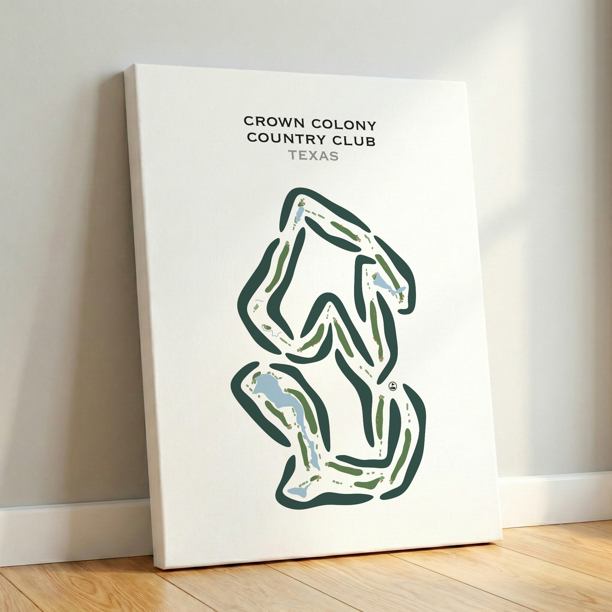 Crown Colony Country Club, Texas - Printed Golf Courses