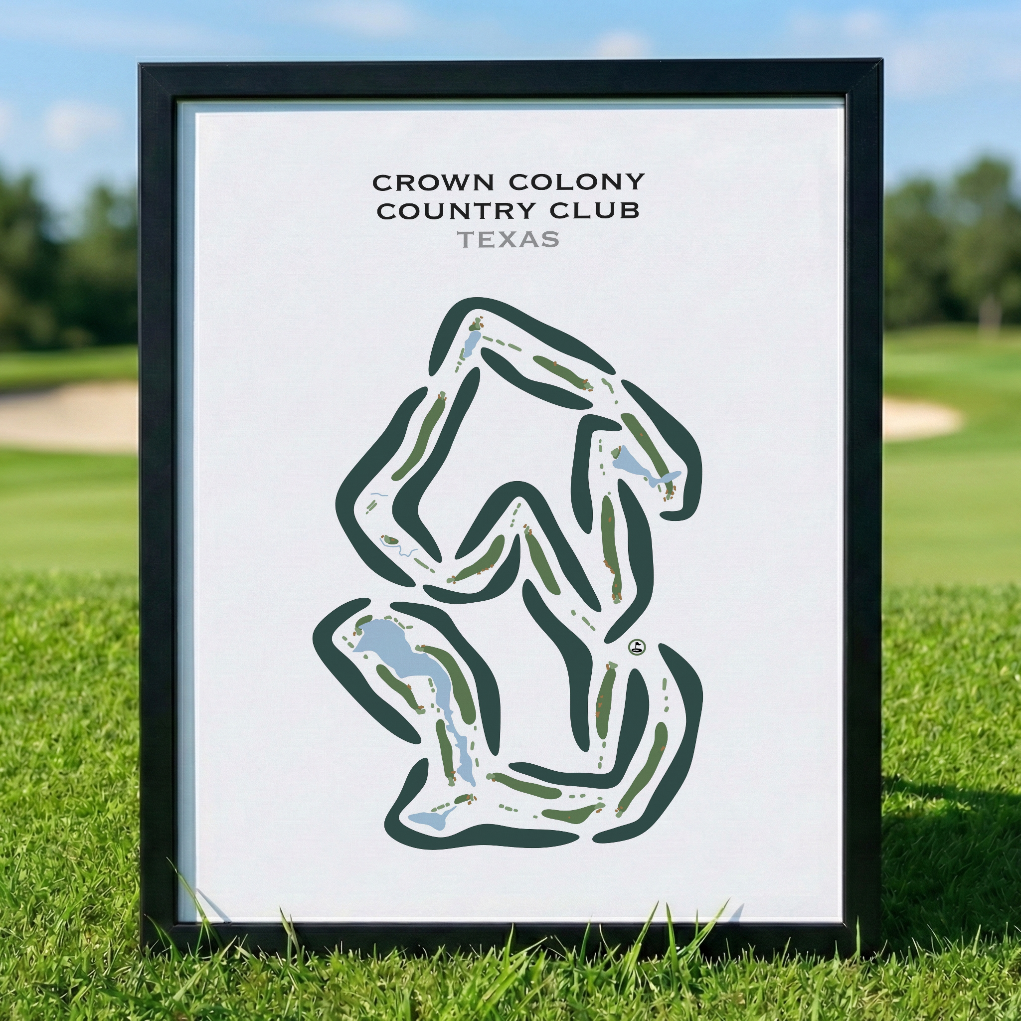 Crown Colony Country Club, Texas - Printed Golf Courses