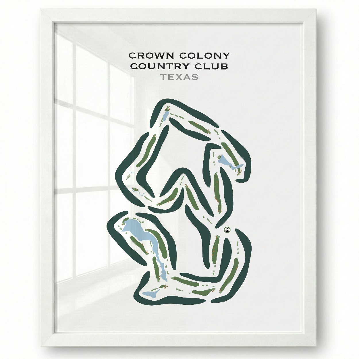 Crown Colony Country Club, Texas - Printed Golf Courses