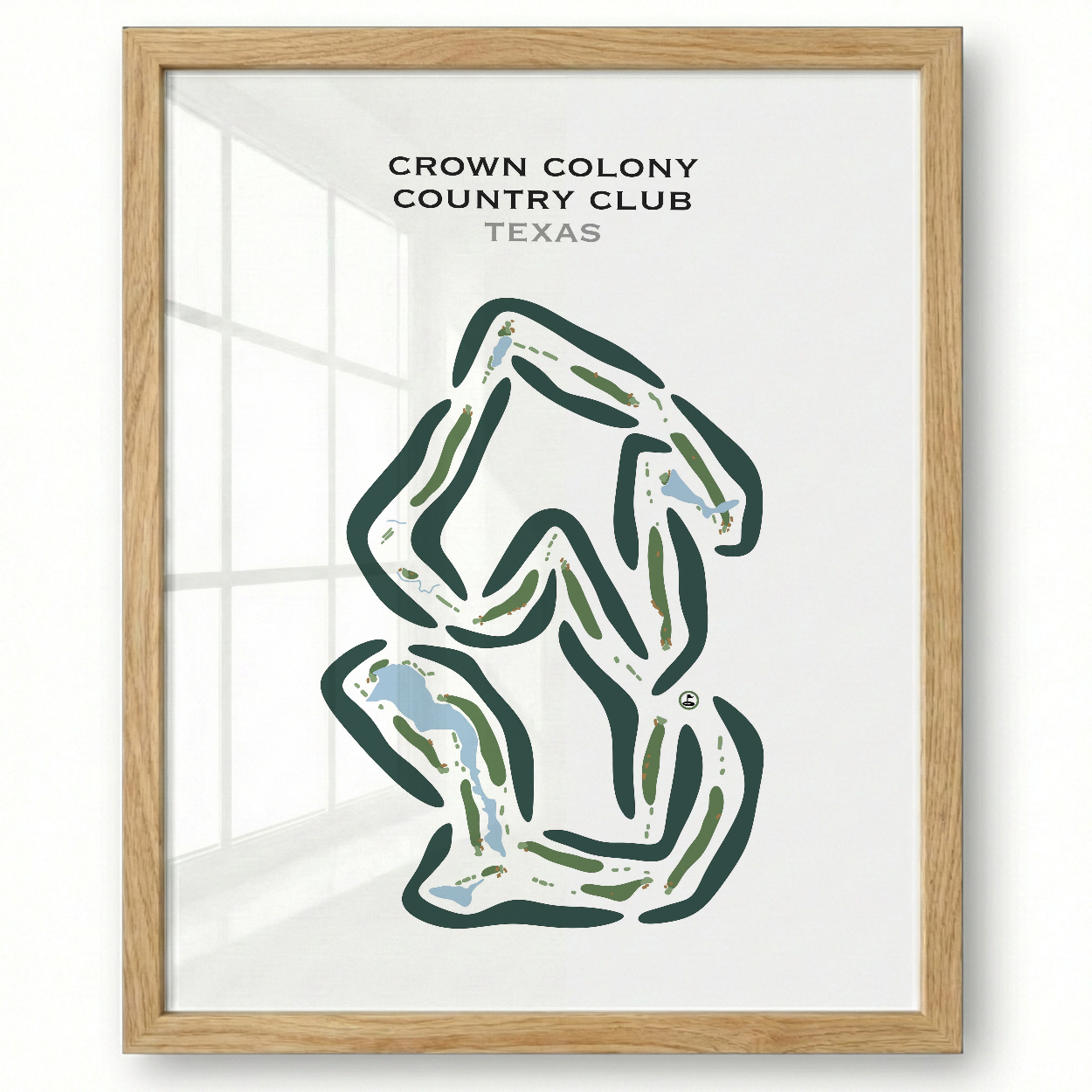 Crown Colony Country Club, Texas - Printed Golf Courses