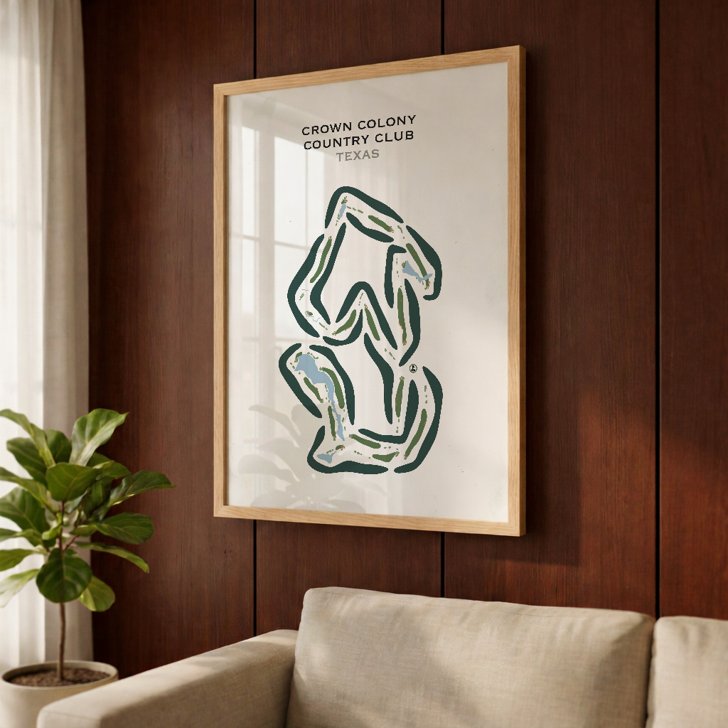 Crown Colony Country Club, Texas - Printed Golf Courses