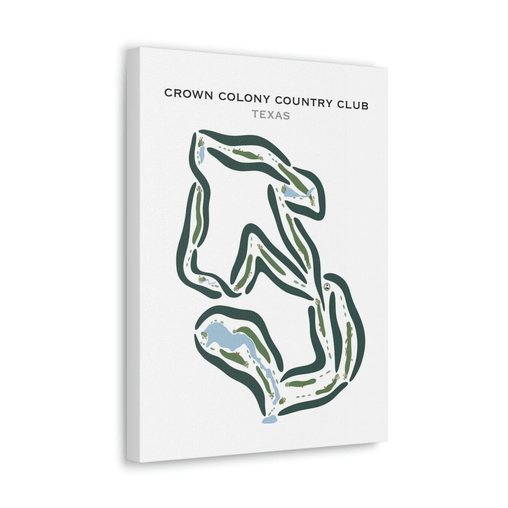Crown Colony Country Club, Texas - Printed Golf Courses