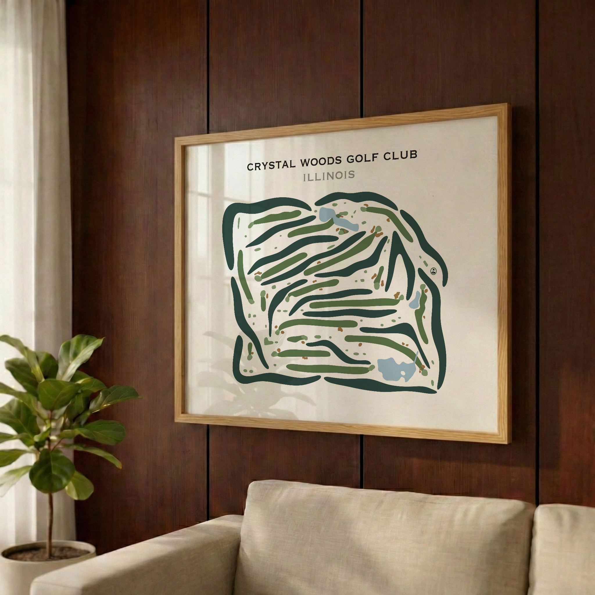 Crystal Woods Golf Club, Illinois - Printed Golf Courses