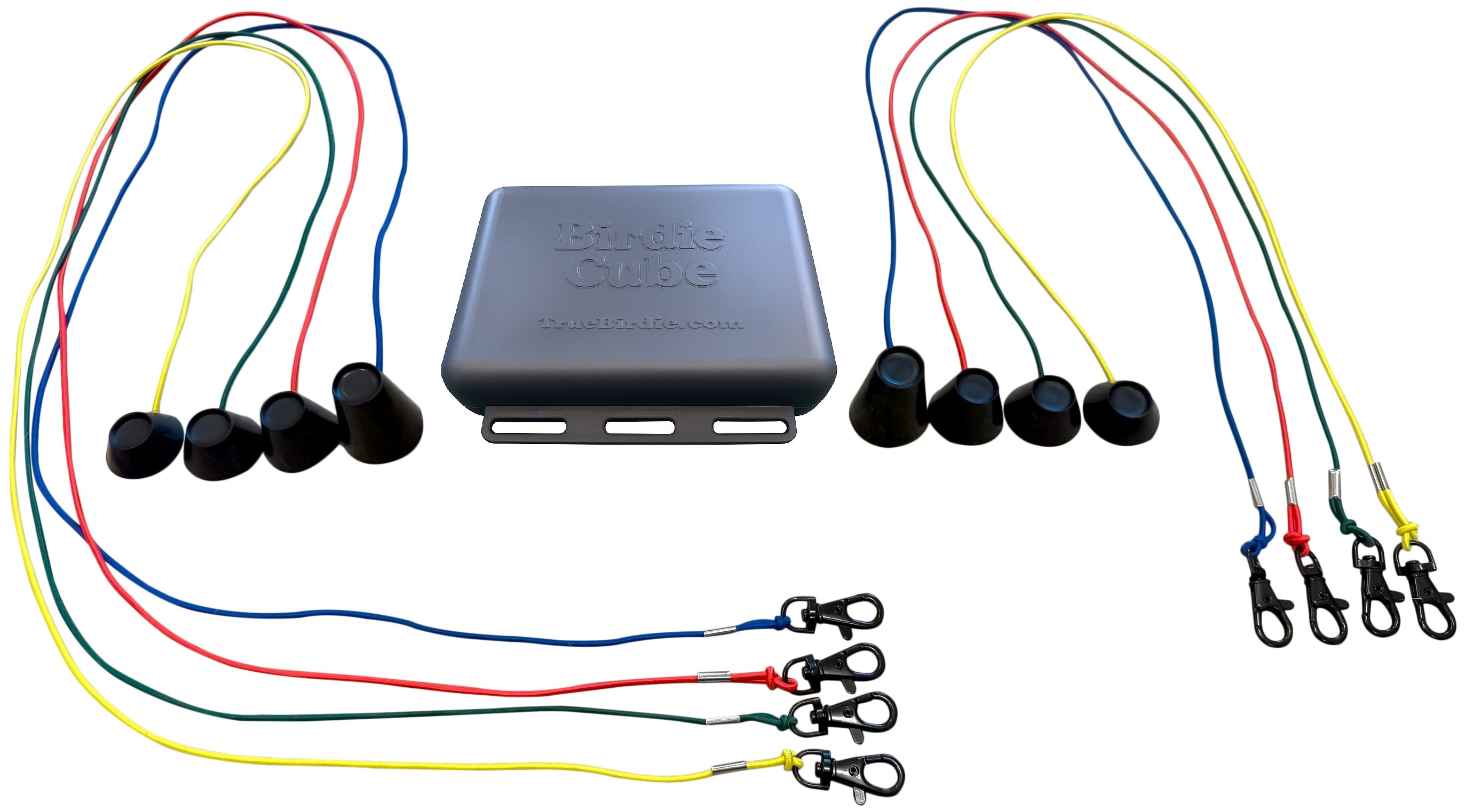 Birdie Cube - Golf Simulator Tee Anchor with Two Sets of Silicone Tees