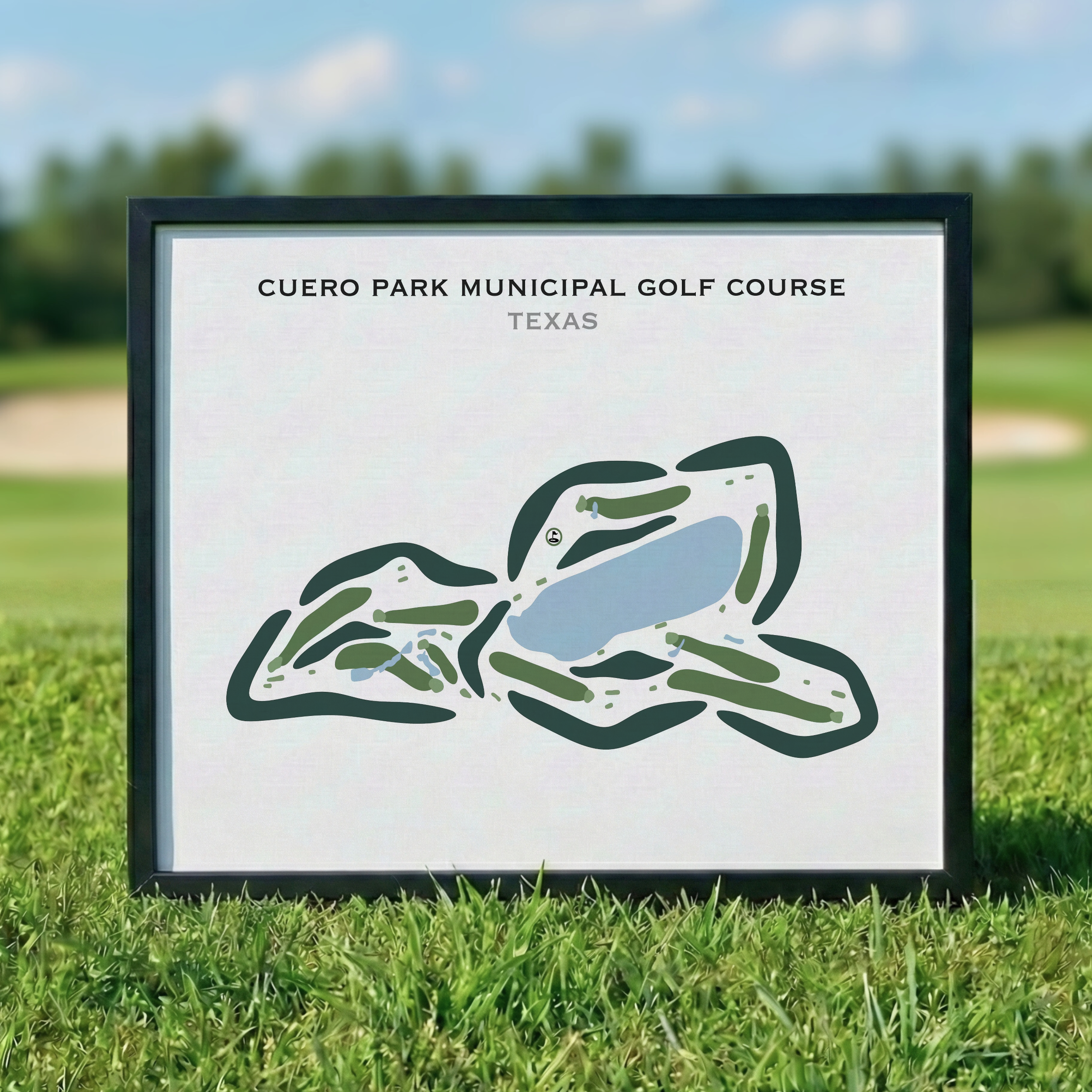 Cuero Park Municipal Golf Course, Texas - Printed Golf Courses