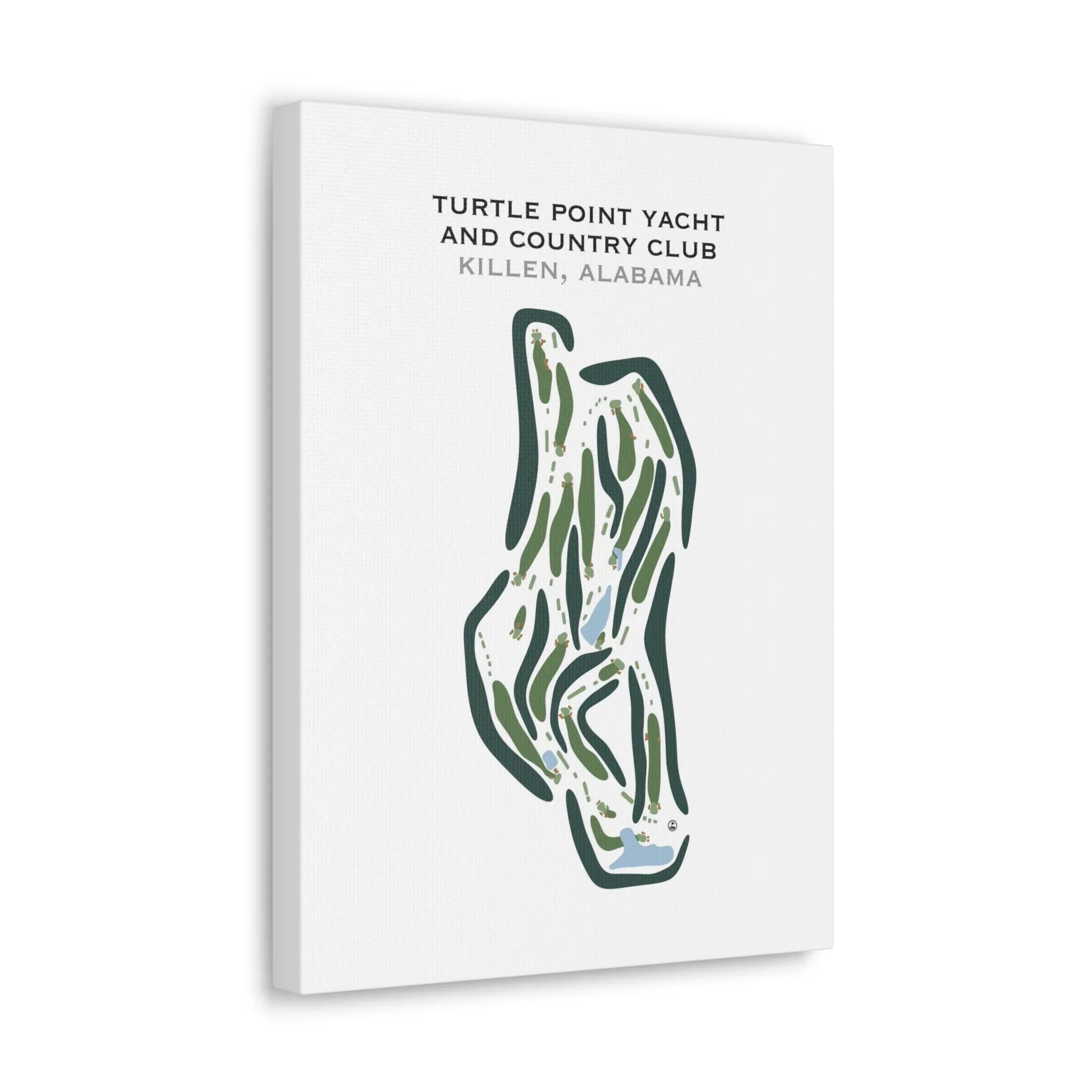 Turtle Point Yacht & Country Club, Killen, Alabama - Printed Golf Course