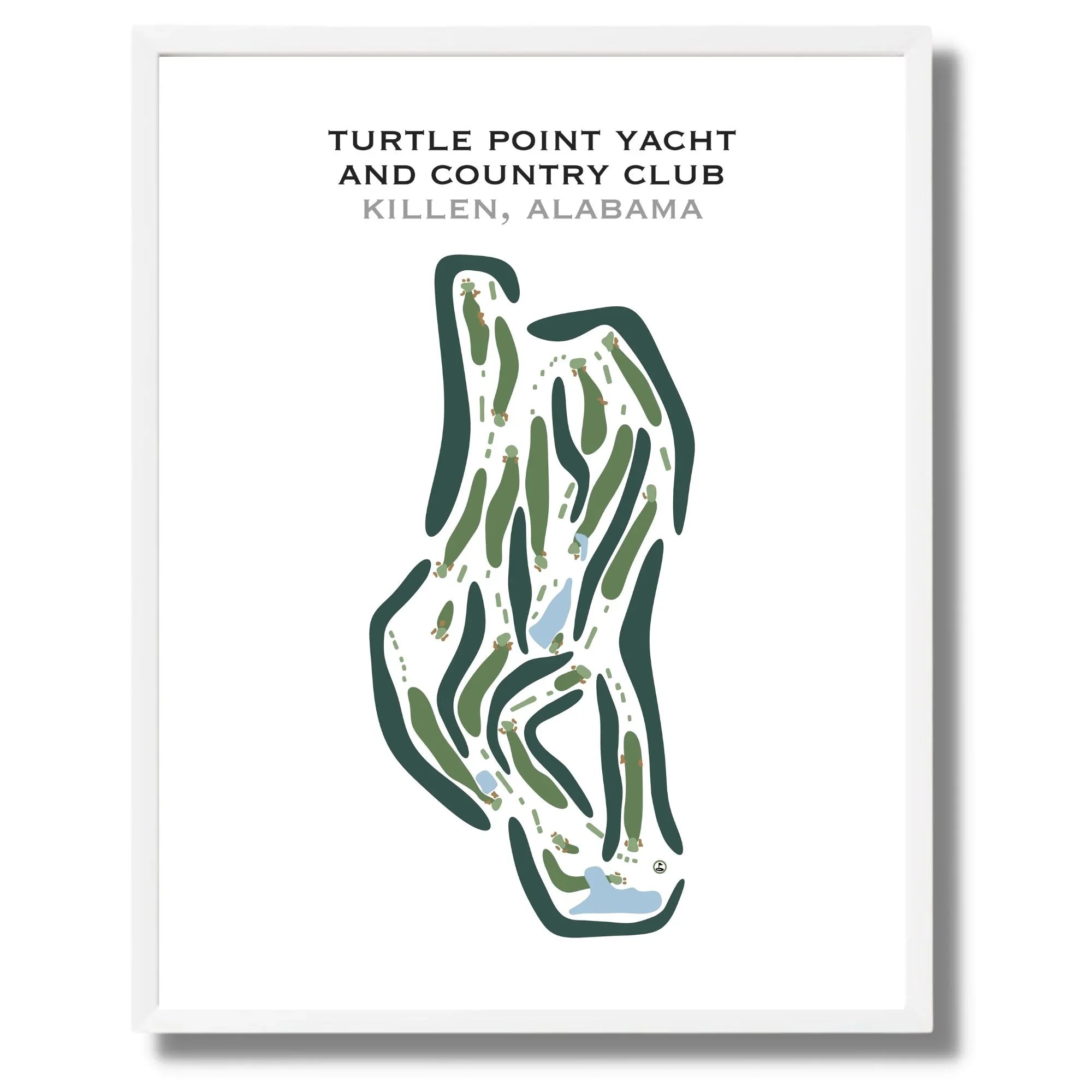 Turtle Point Yacht & Country Club, Killen, Alabama - Printed Golf Course