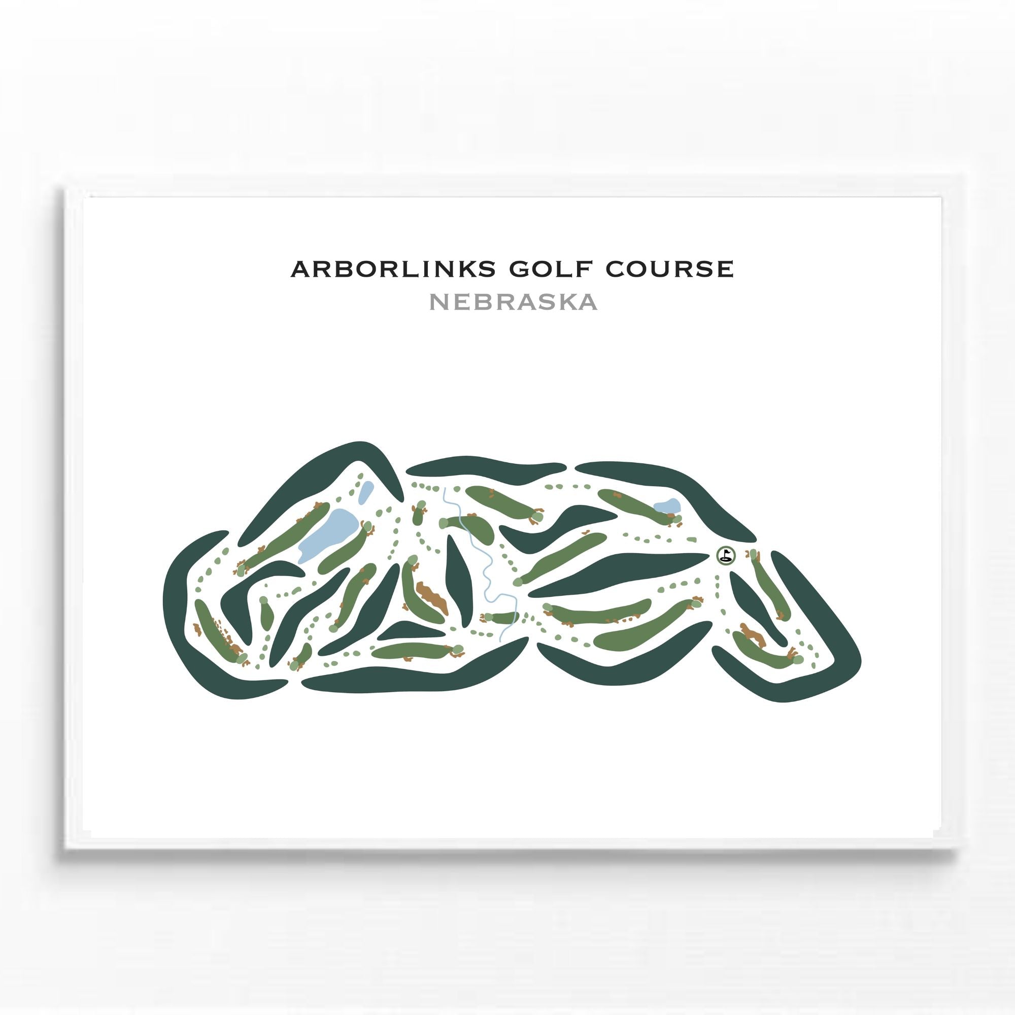 ArborLinks Golf Course, Nebraska - Printed Golf Courses