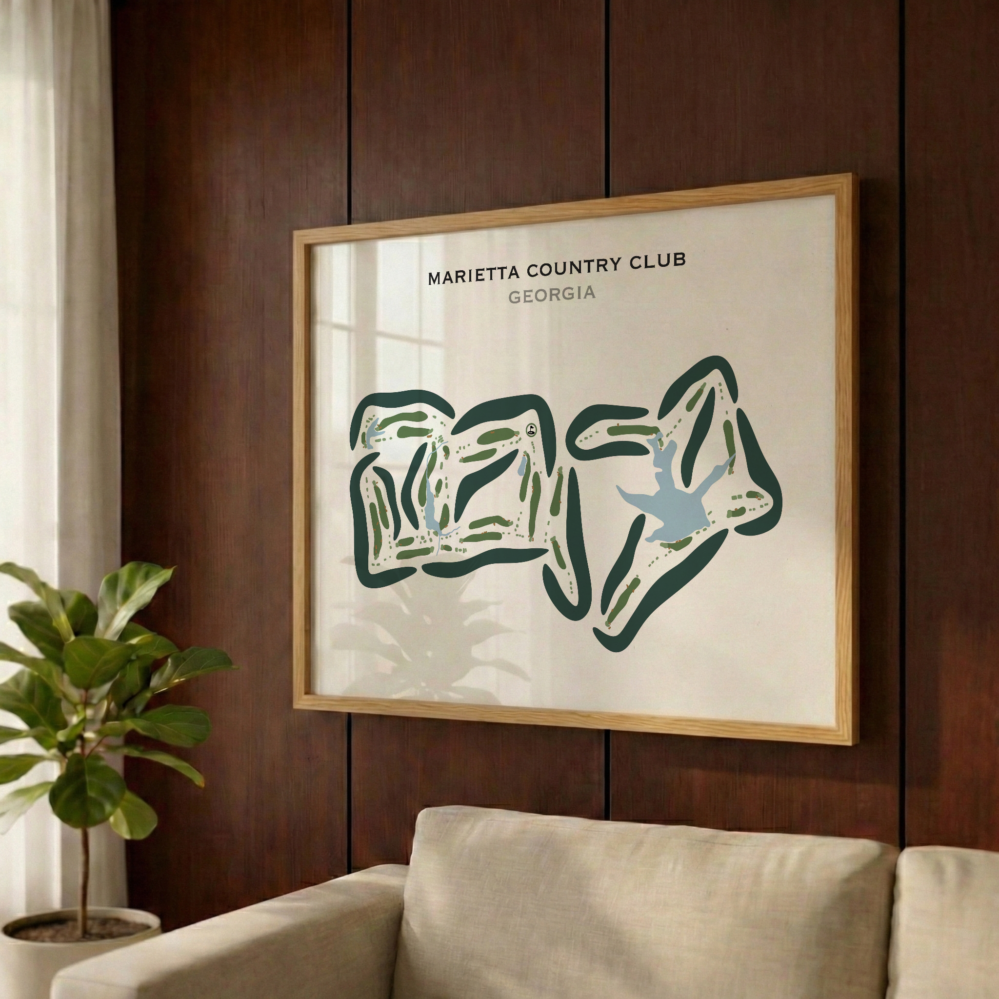 Marietta Country Club, Georgia - Printed Golf Courses