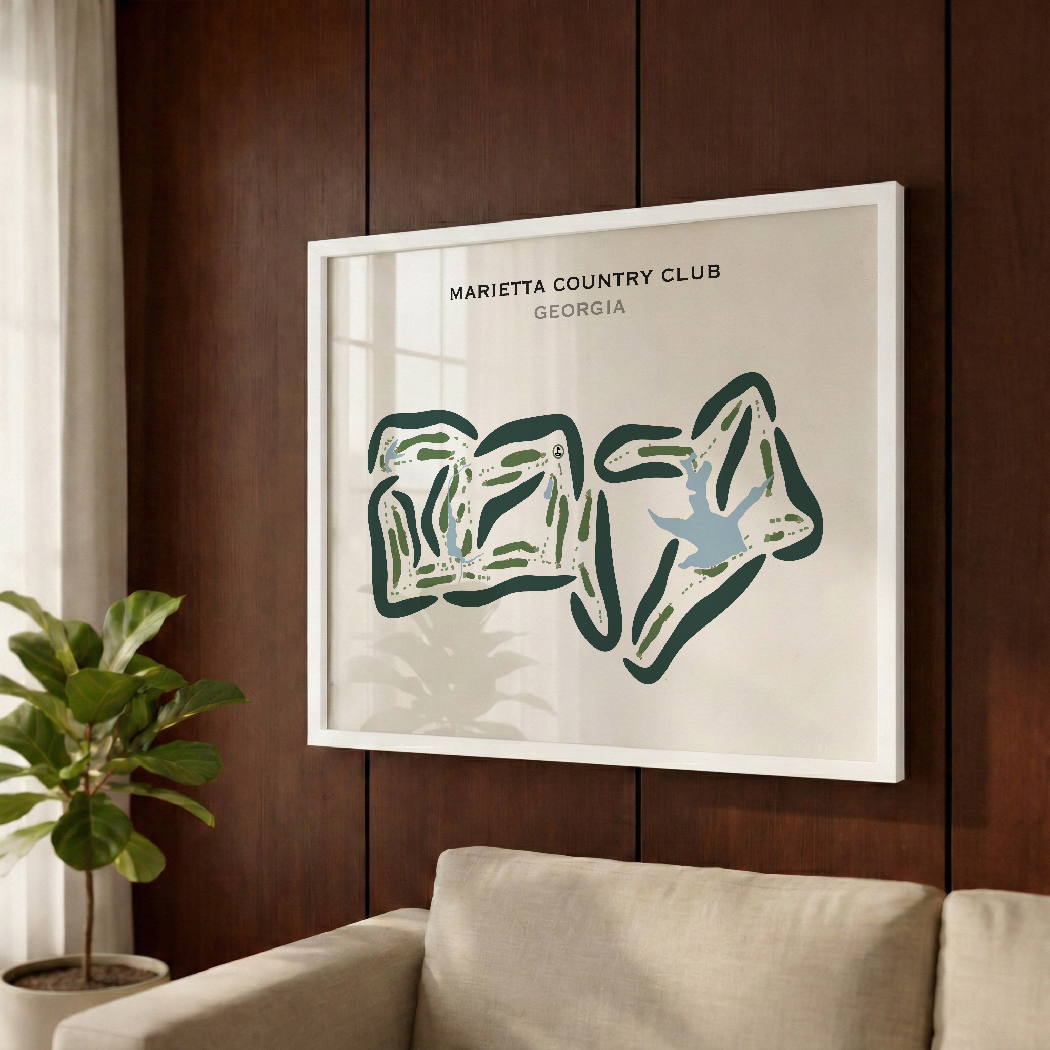 Marietta Country Club, Georgia - Printed Golf Courses