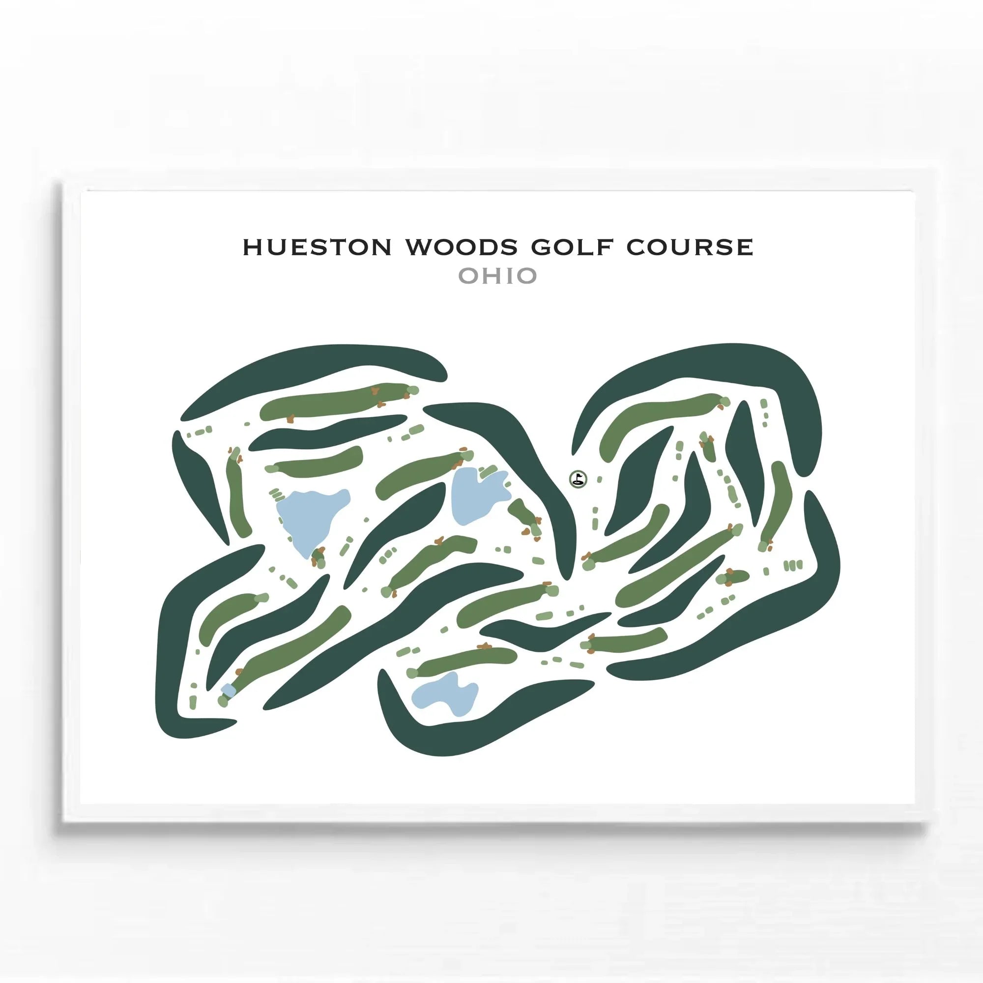 Hueston Woods Golf Course, Ohio (Landscape) - Printed Golf Courses